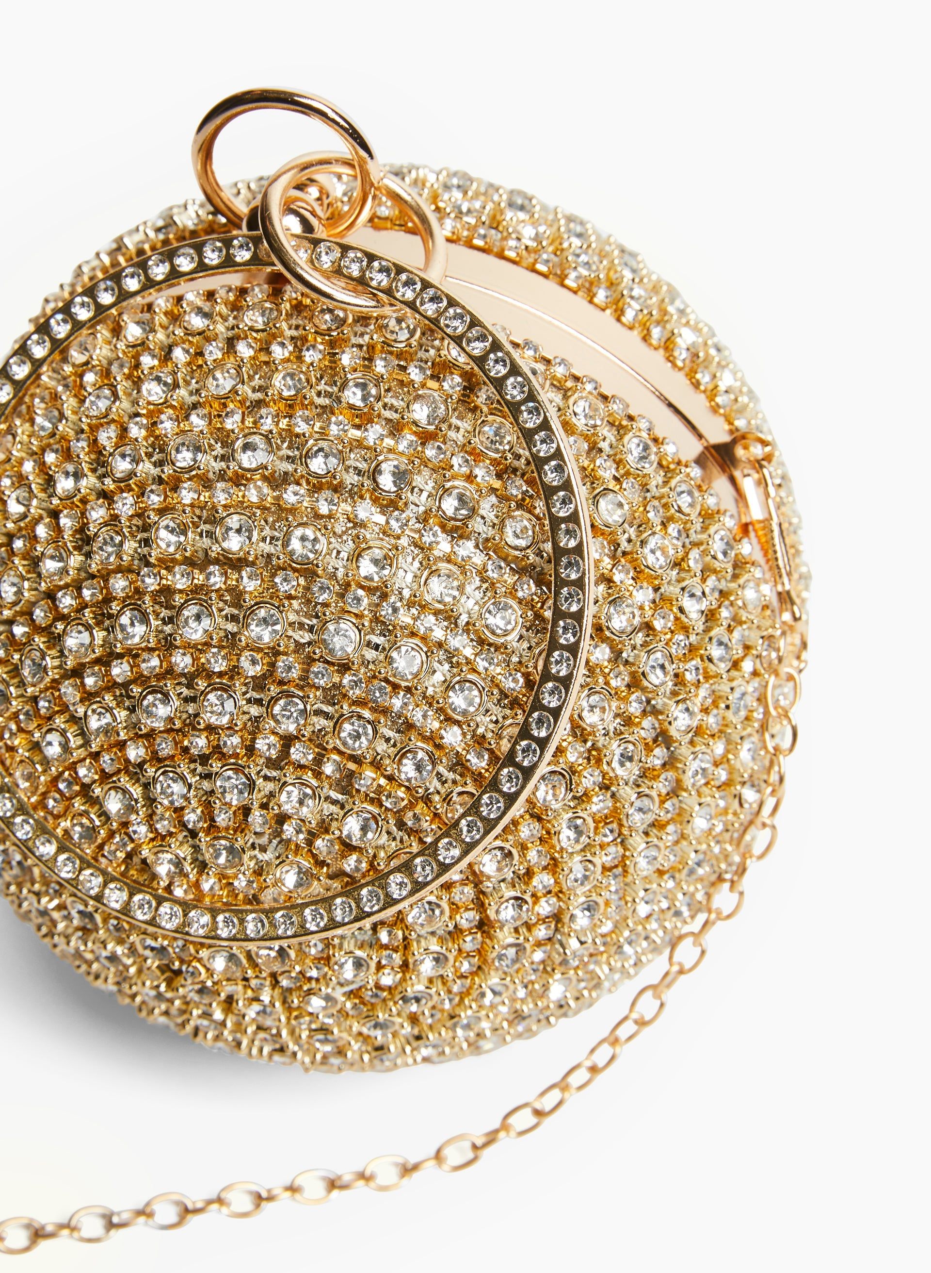 Crystal-Encrusted Ball Clutch sold by Laura product image thumbnail 4