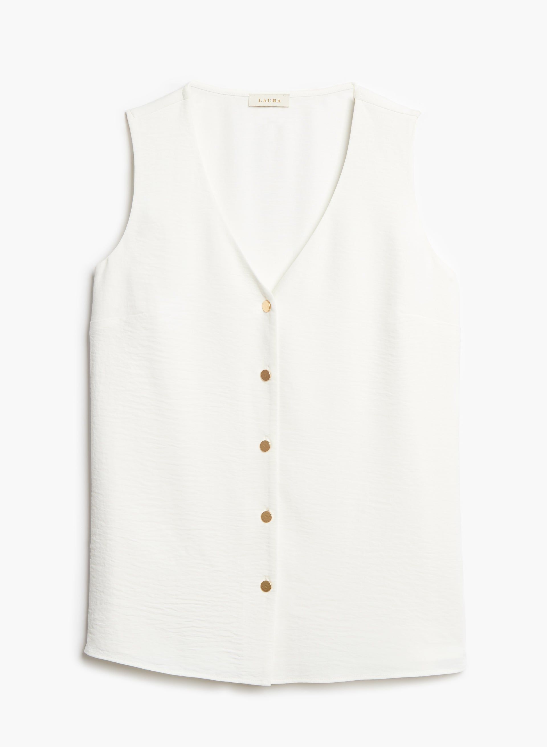 Sleeveless Button Front Blouse sold by Laura product image thumbnail 5