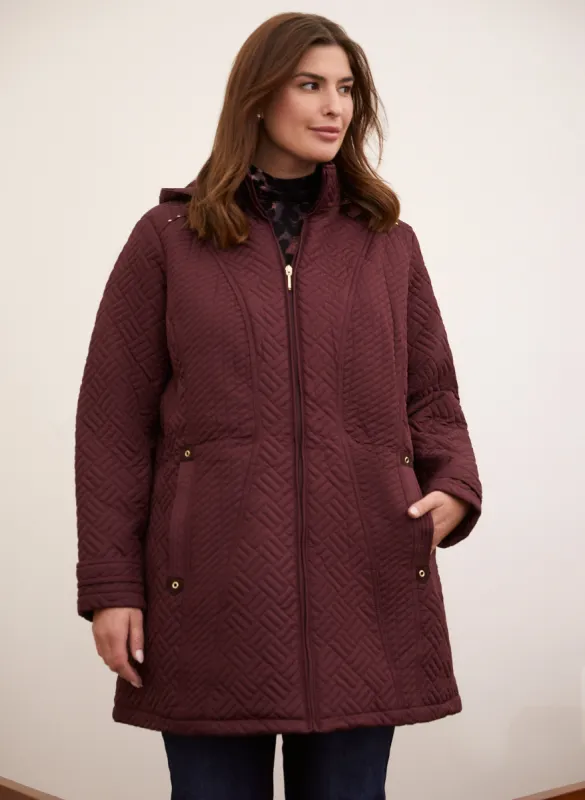 Detachable Hood Quilted Coat sold by Laura