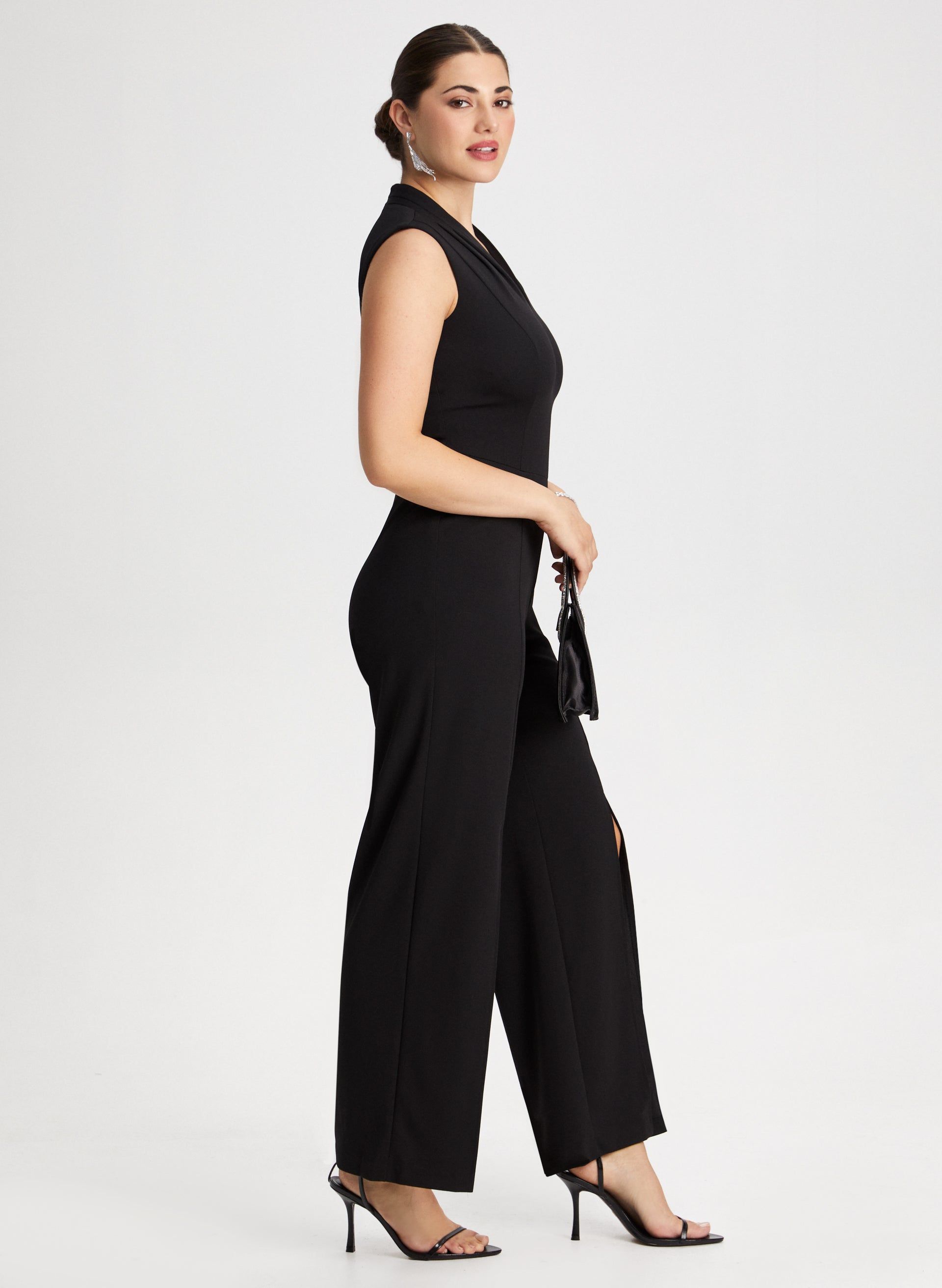 Wide Leg Slit Detail Jumpsuit sold by Laura product image thumbnail 2