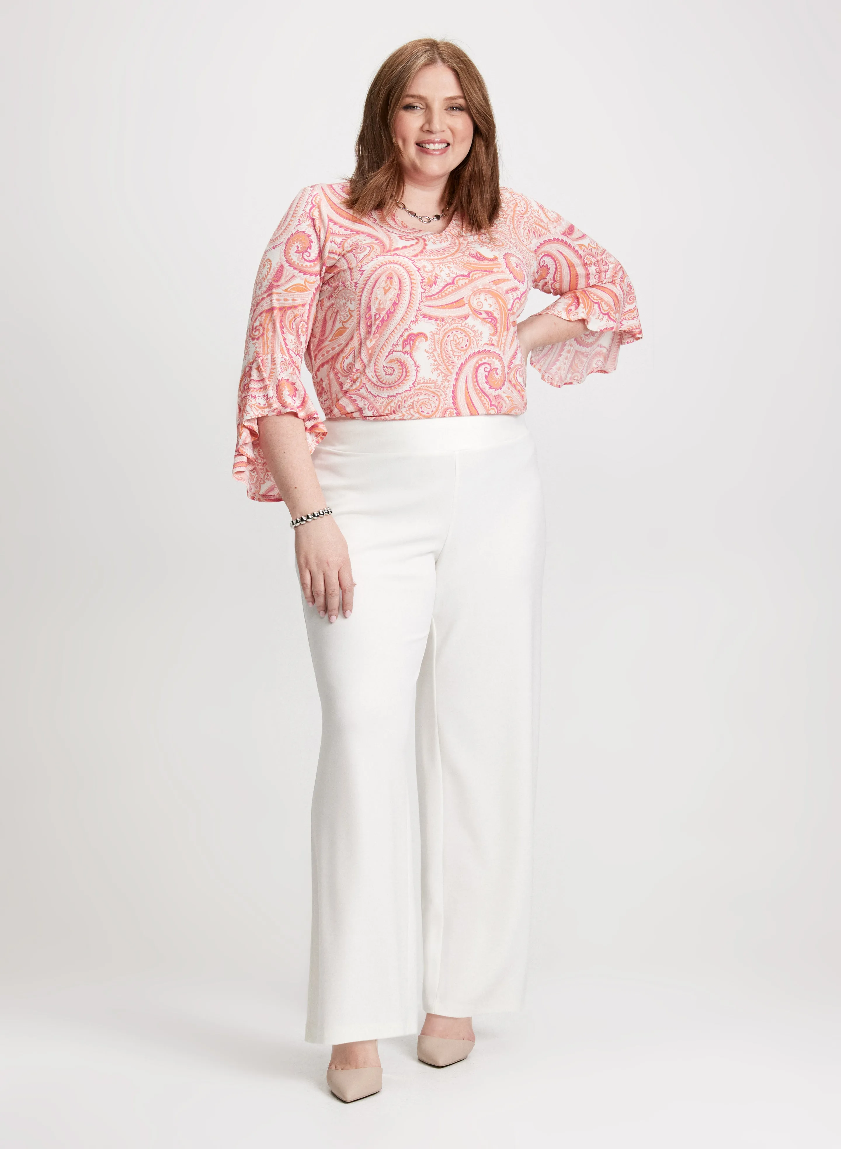 Ruffled Paisley Top & Flared Pants sold by Laura