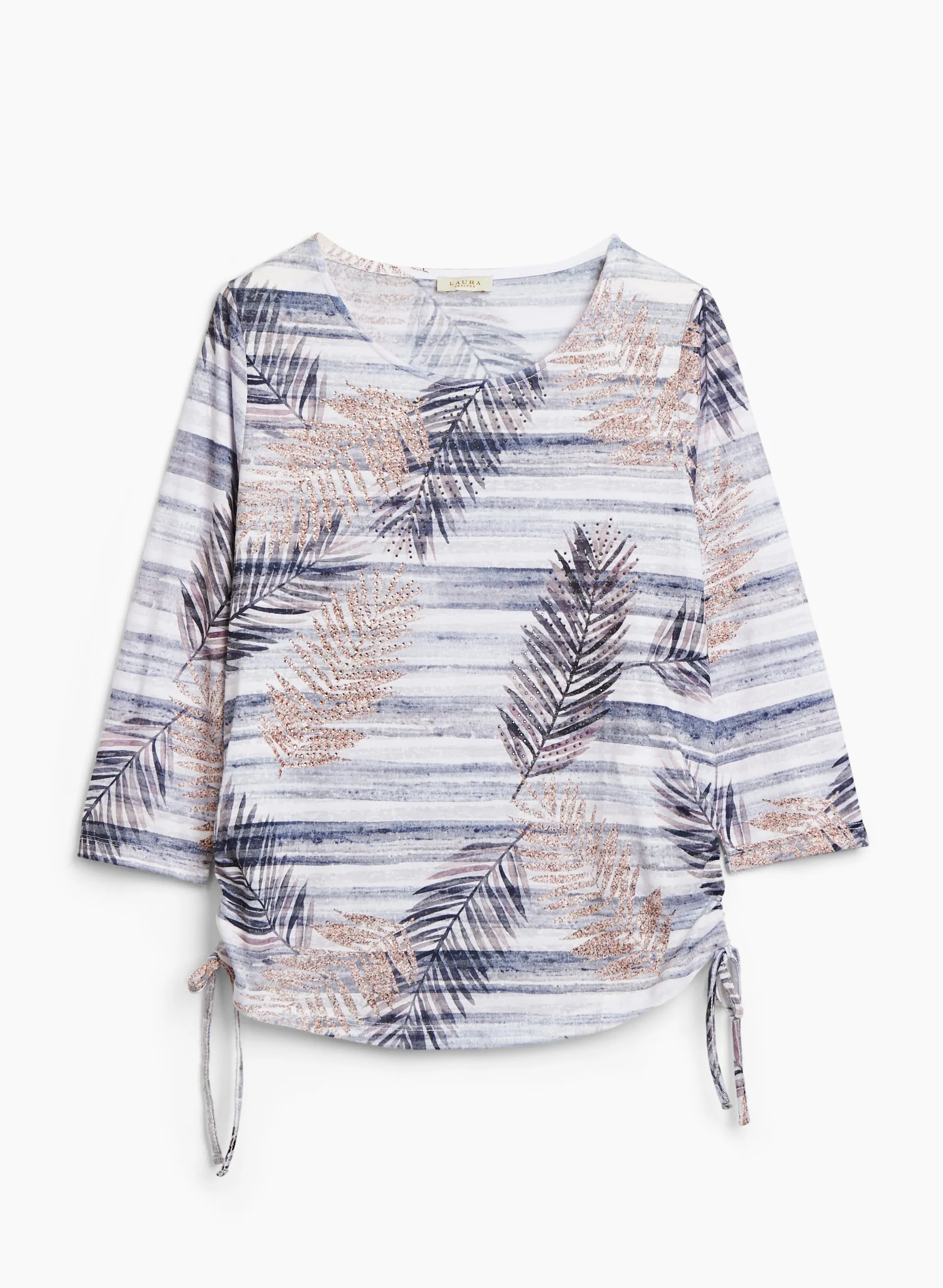 Palm Leaf Print Burnout Tee sold by Laura product image thumbnail 5