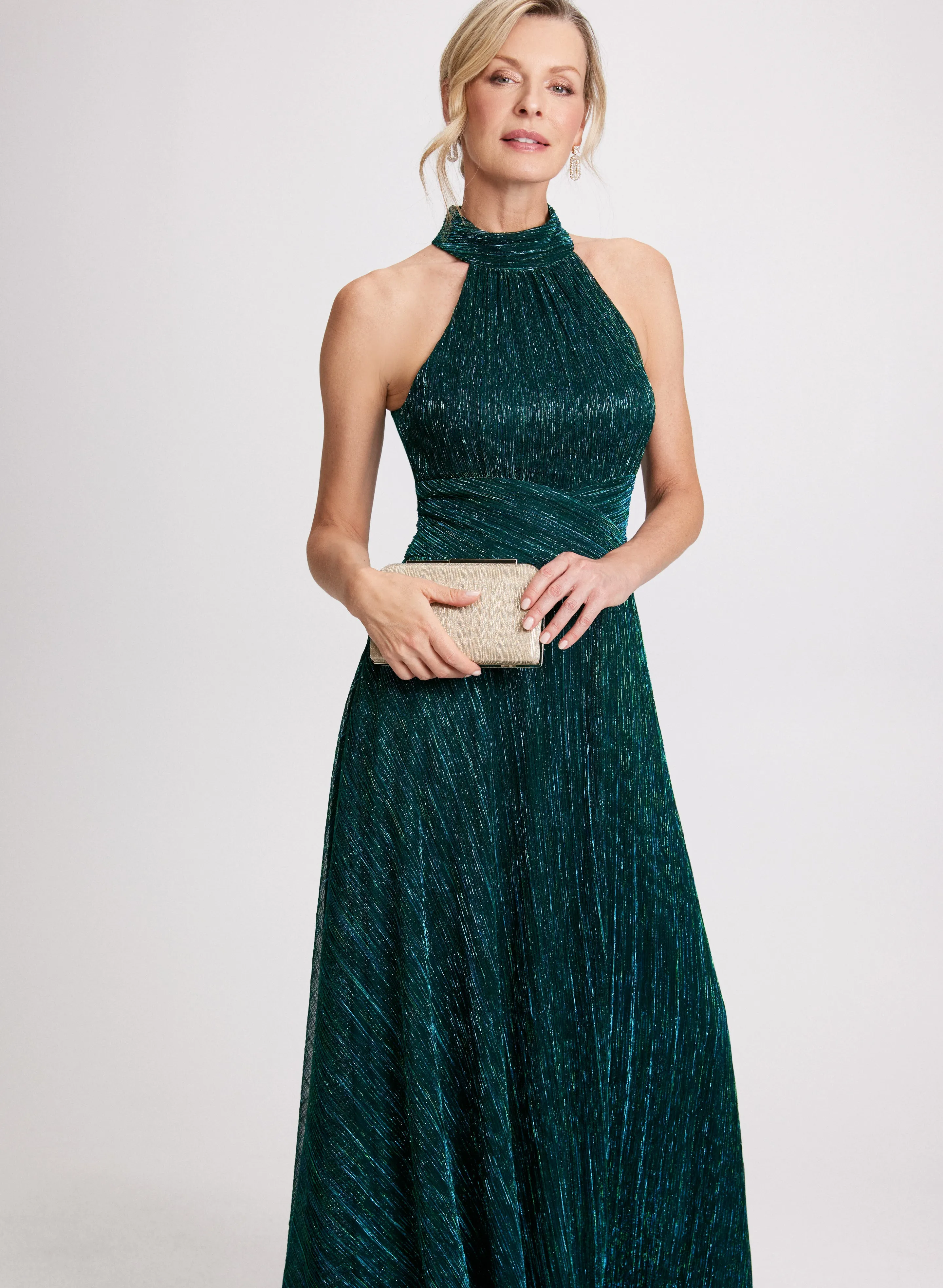 Halter Neck Foil Detail Dress sold by Laura product image thumbnail 4