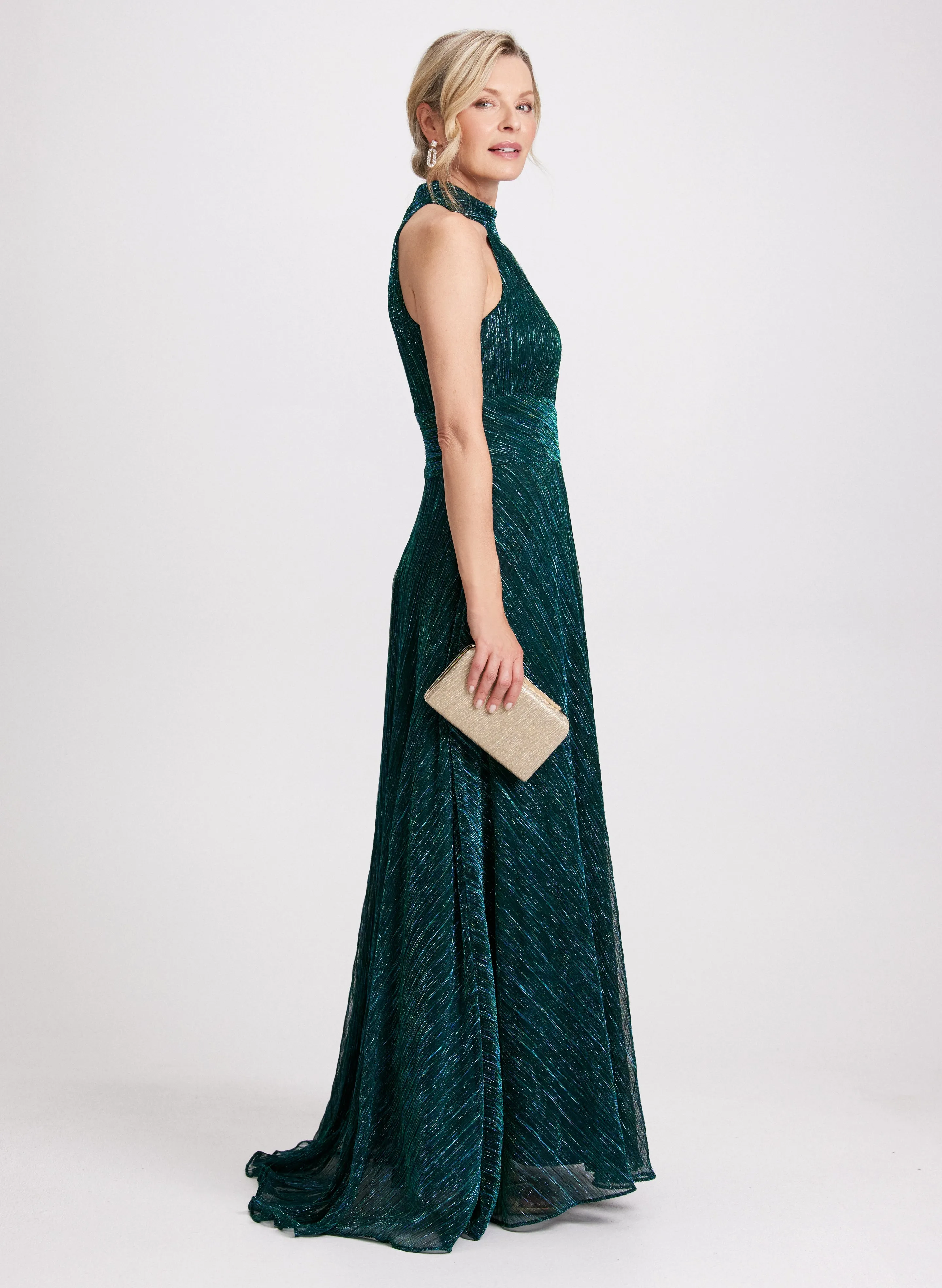 Halter Neck Foil Detail Dress sold by Laura product image thumbnail 2