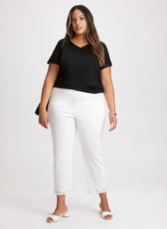 Ruffled T-Shirt & Lace Hem Capris sold by Laura