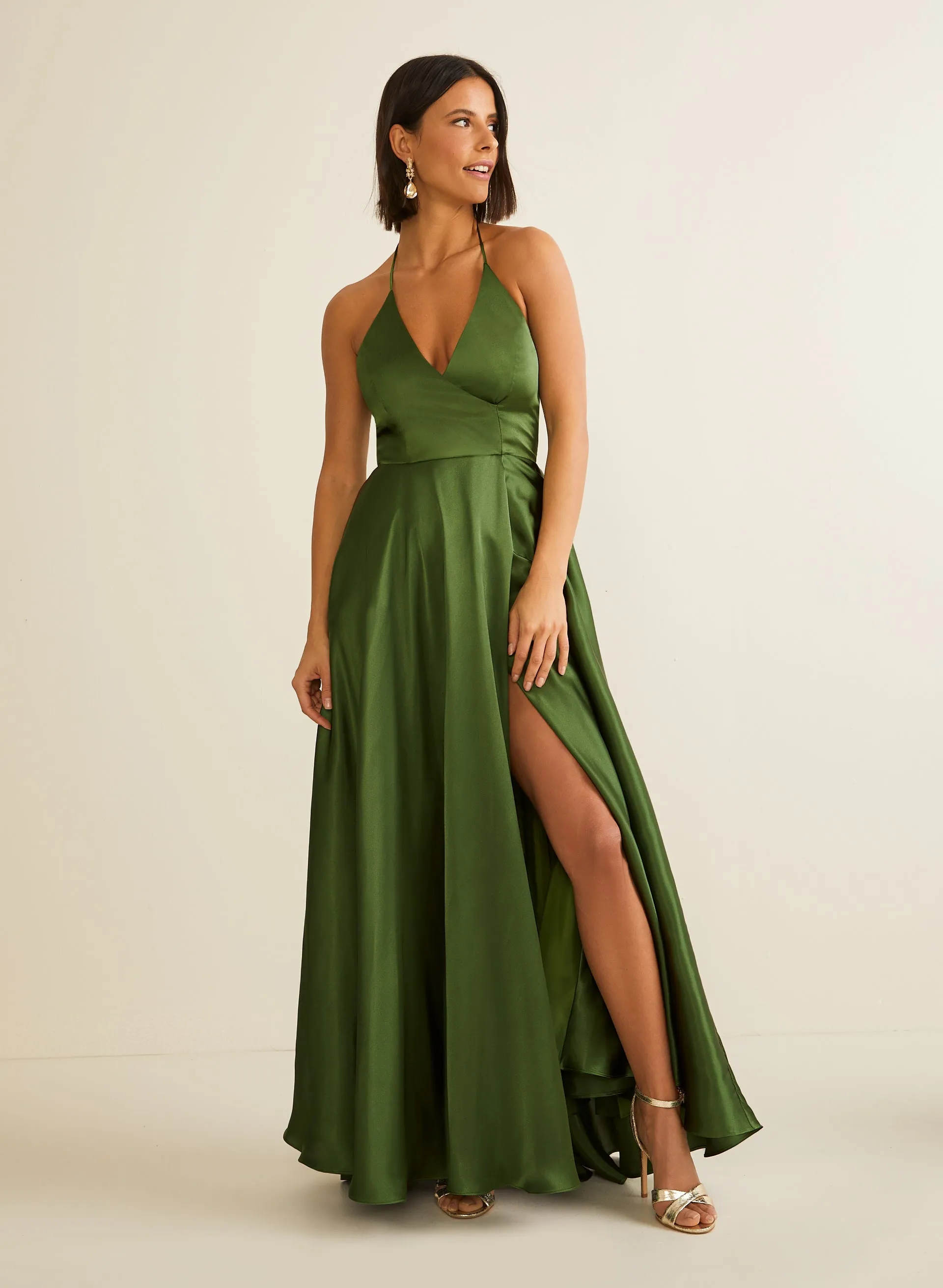 Satin Halter Dress sold by Laura