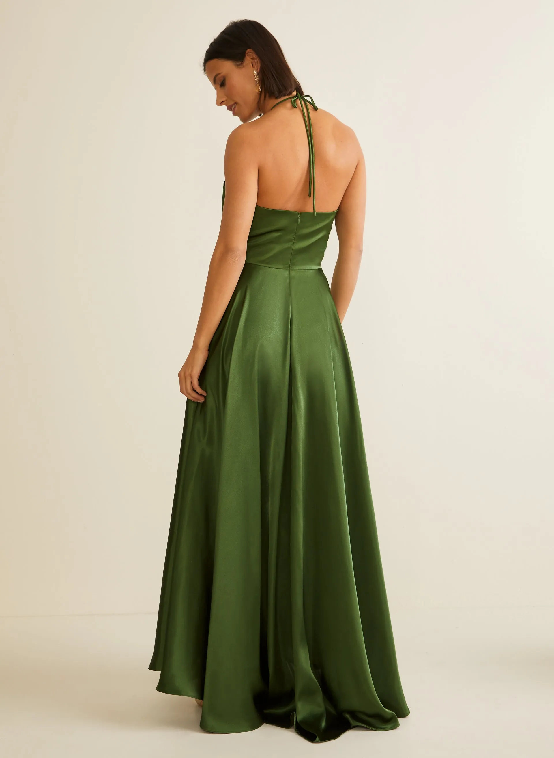 Satin Halter Dress sold by Laura product image thumbnail 2