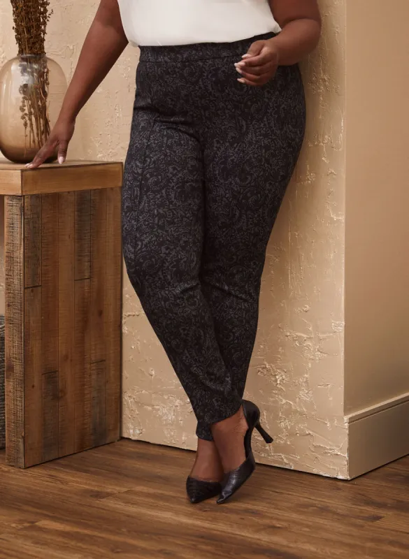 Paisley Print Pull-On Pants sold by Laura