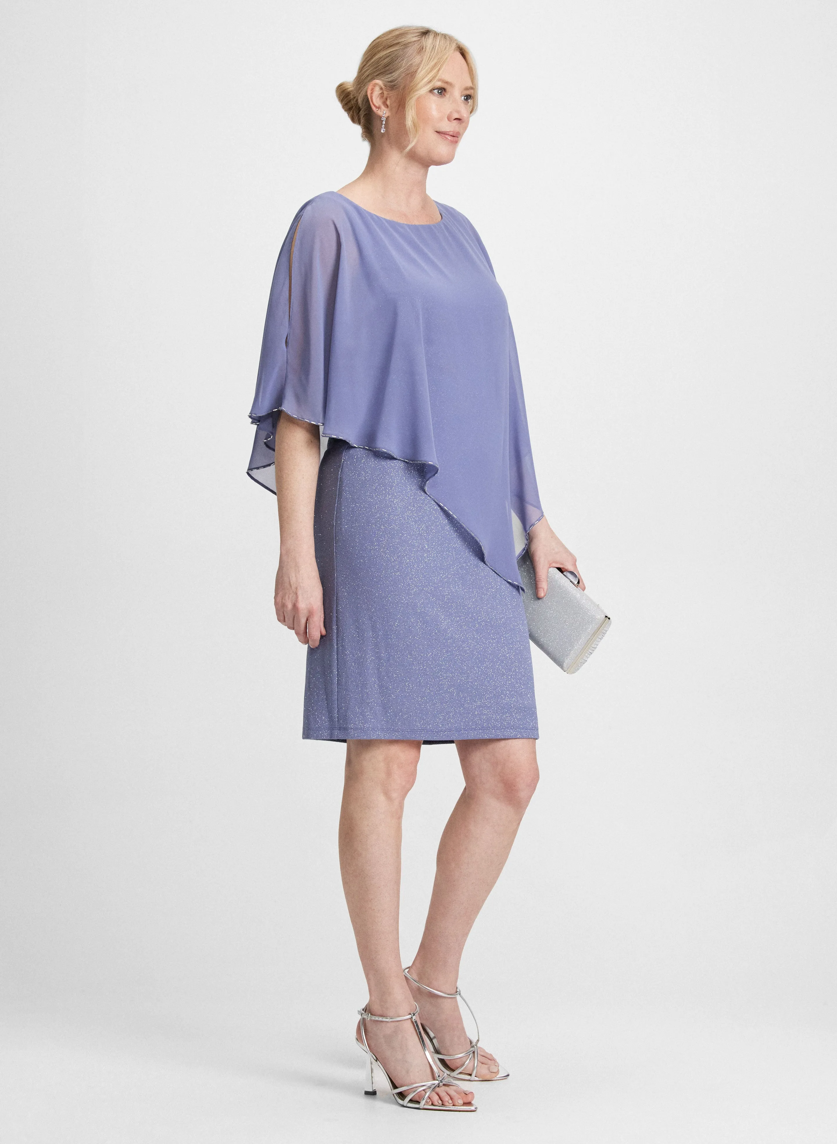 Poncho-Effect Shimmering Dress sold by Laura product image thumbnail 2