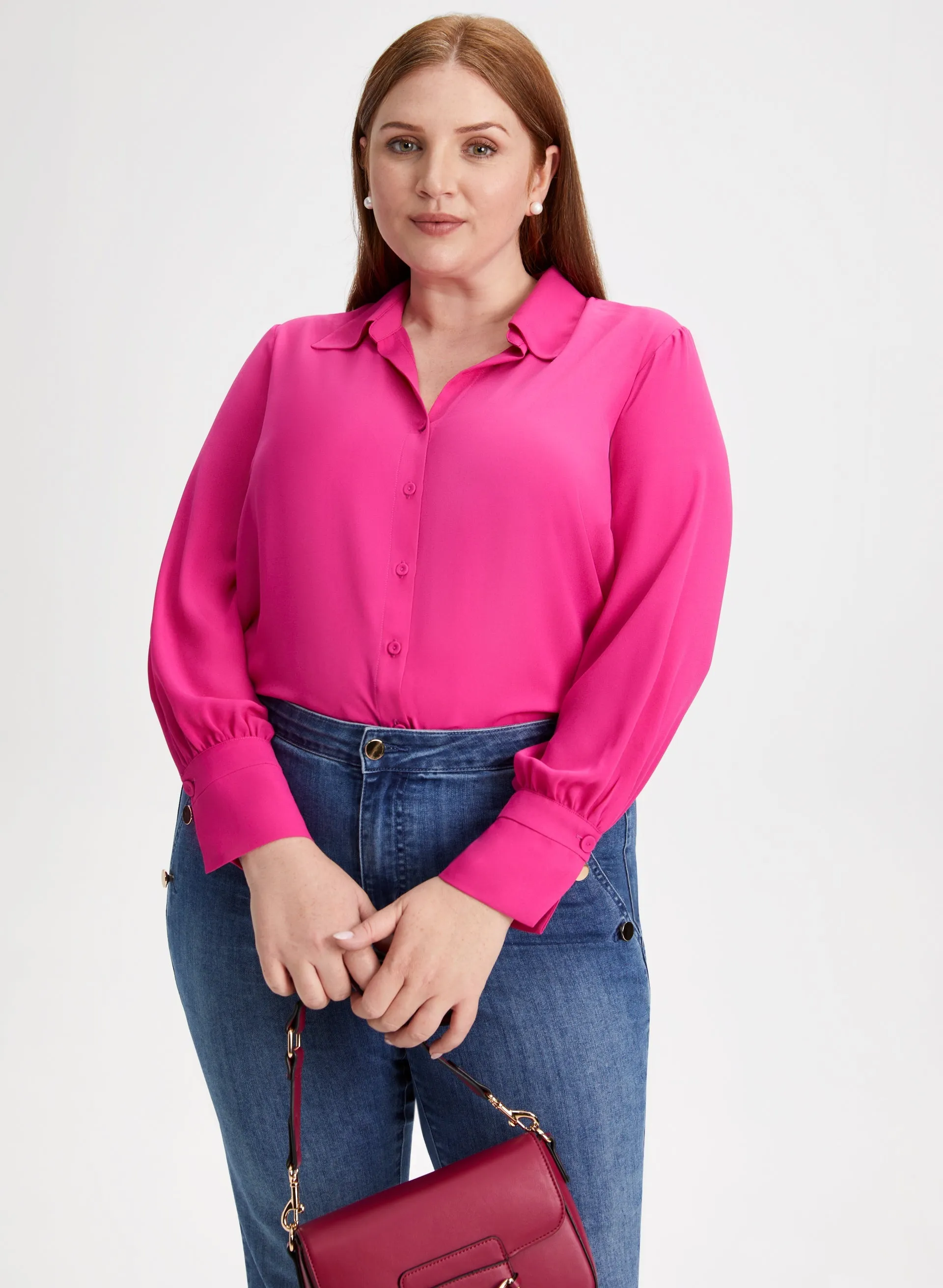 High-Low Long Sleeve Blouse sold by Laura