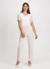 Lace Sleeves Top & Straight Leg Pants sold by Laura