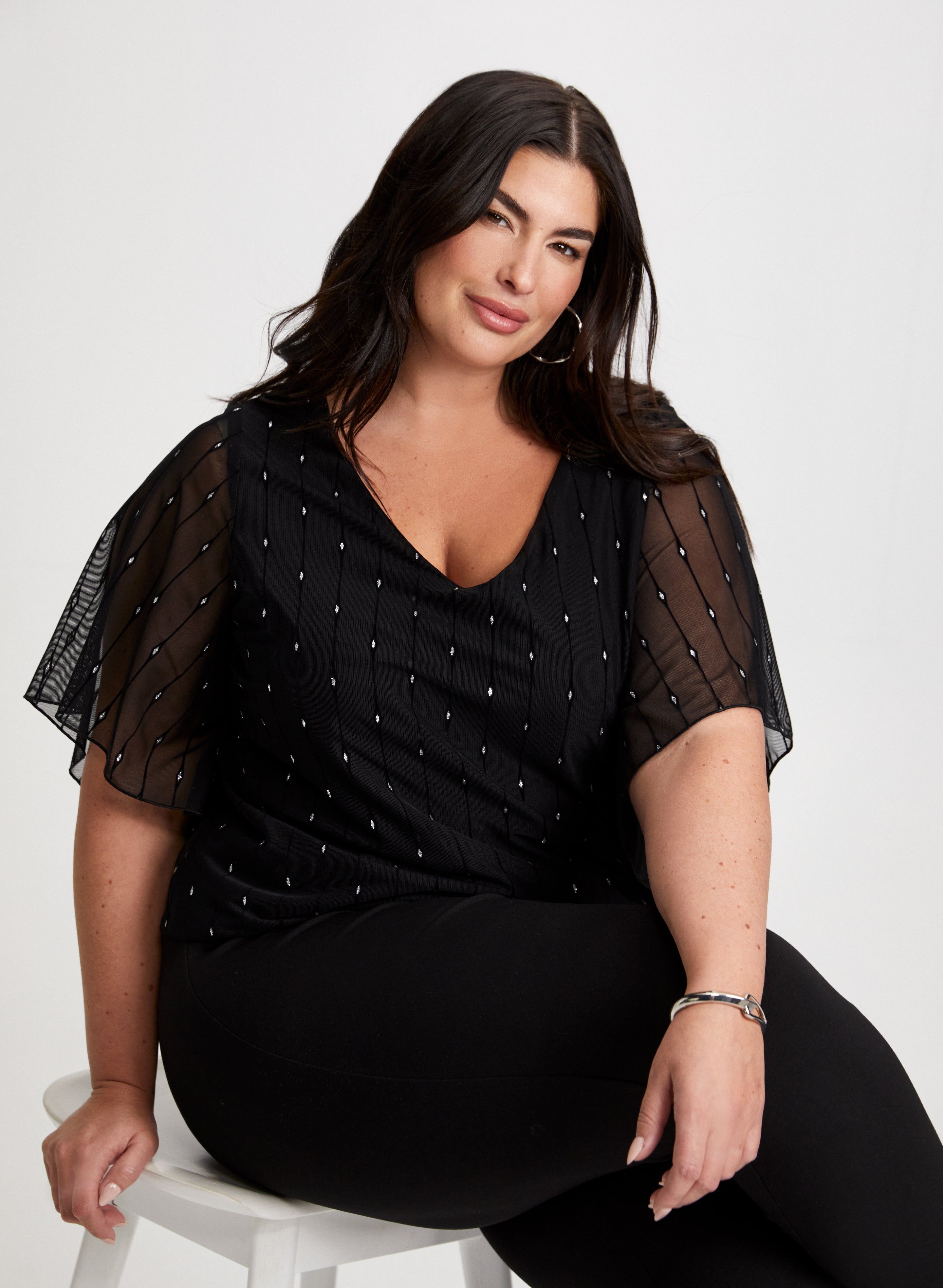 Stripe Motif Glitter Top sold by Laura product image thumbnail 2