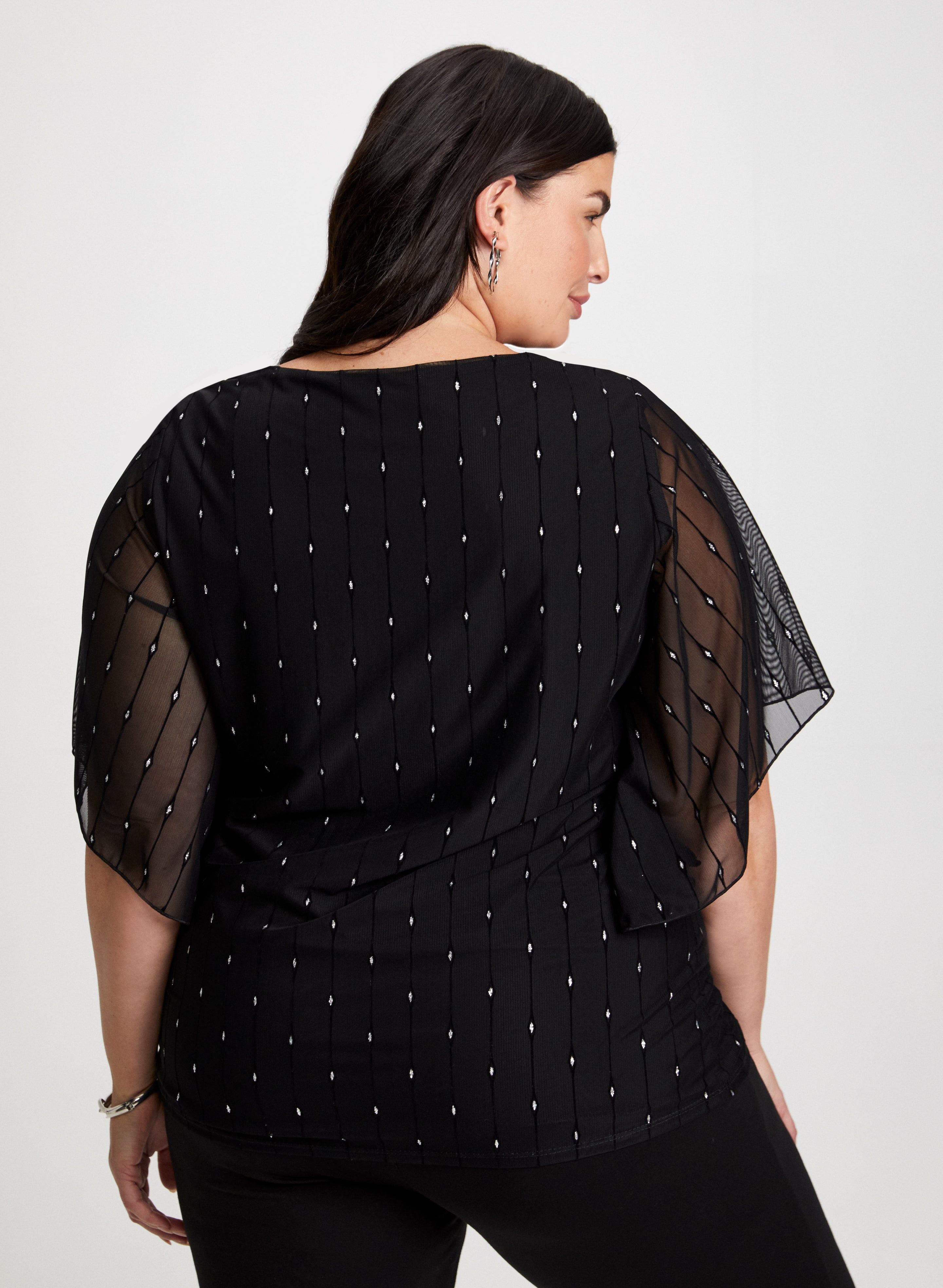 Stripe Motif Glitter Top sold by Laura product image thumbnail 3