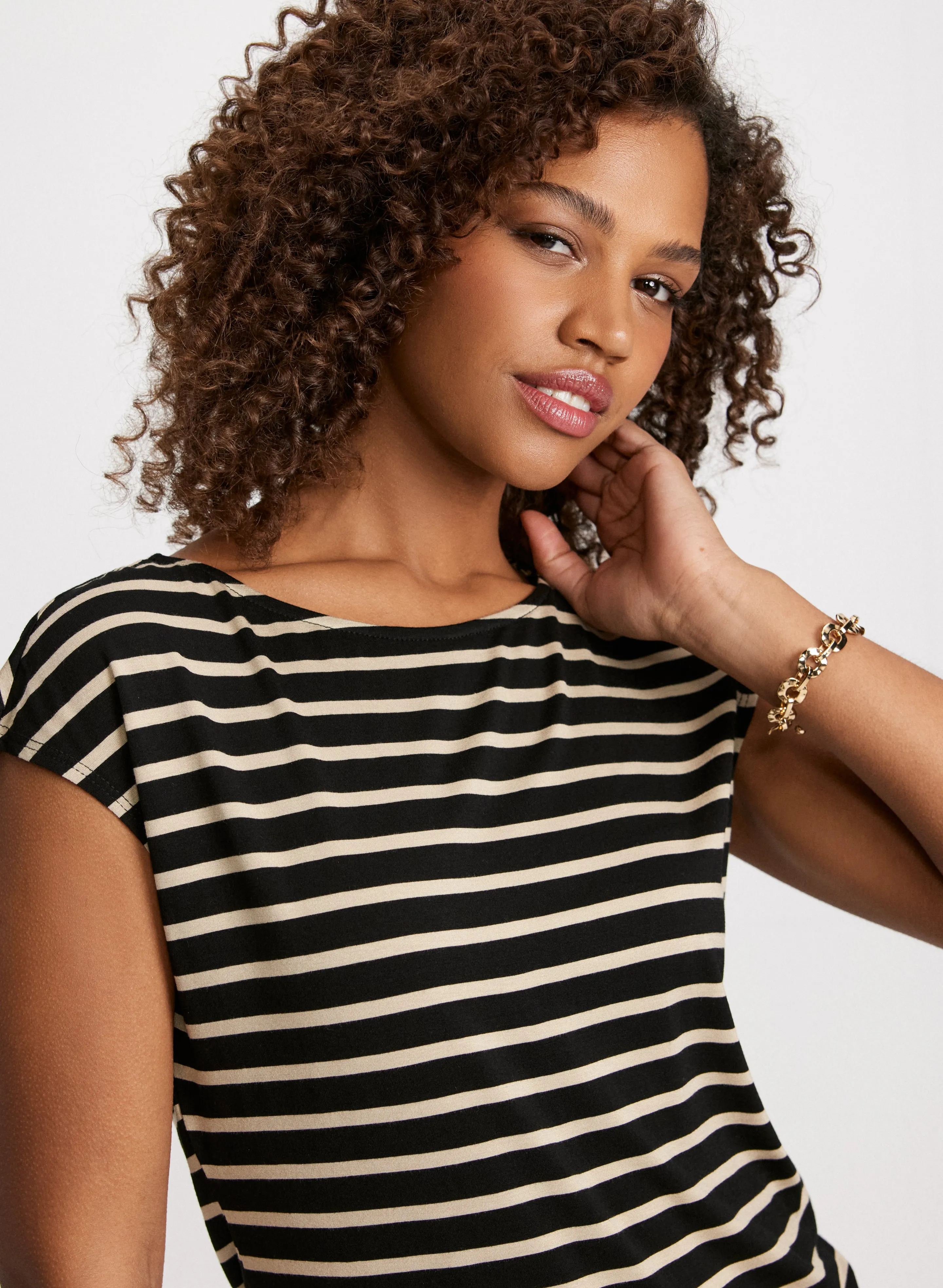 Striped Cap Sleeve Top sold by Laura product image thumbnail 2