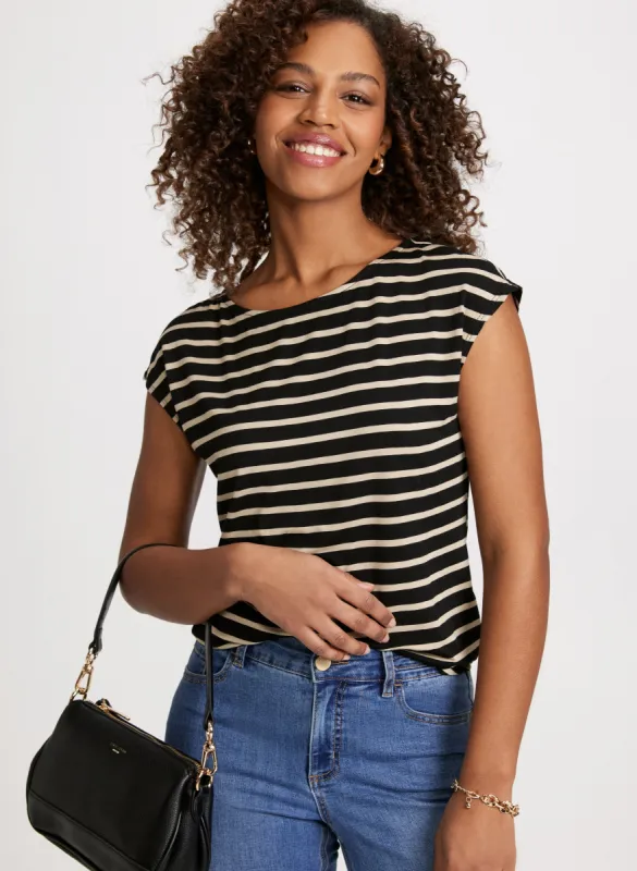 Striped Cap Sleeve Top sold by Laura