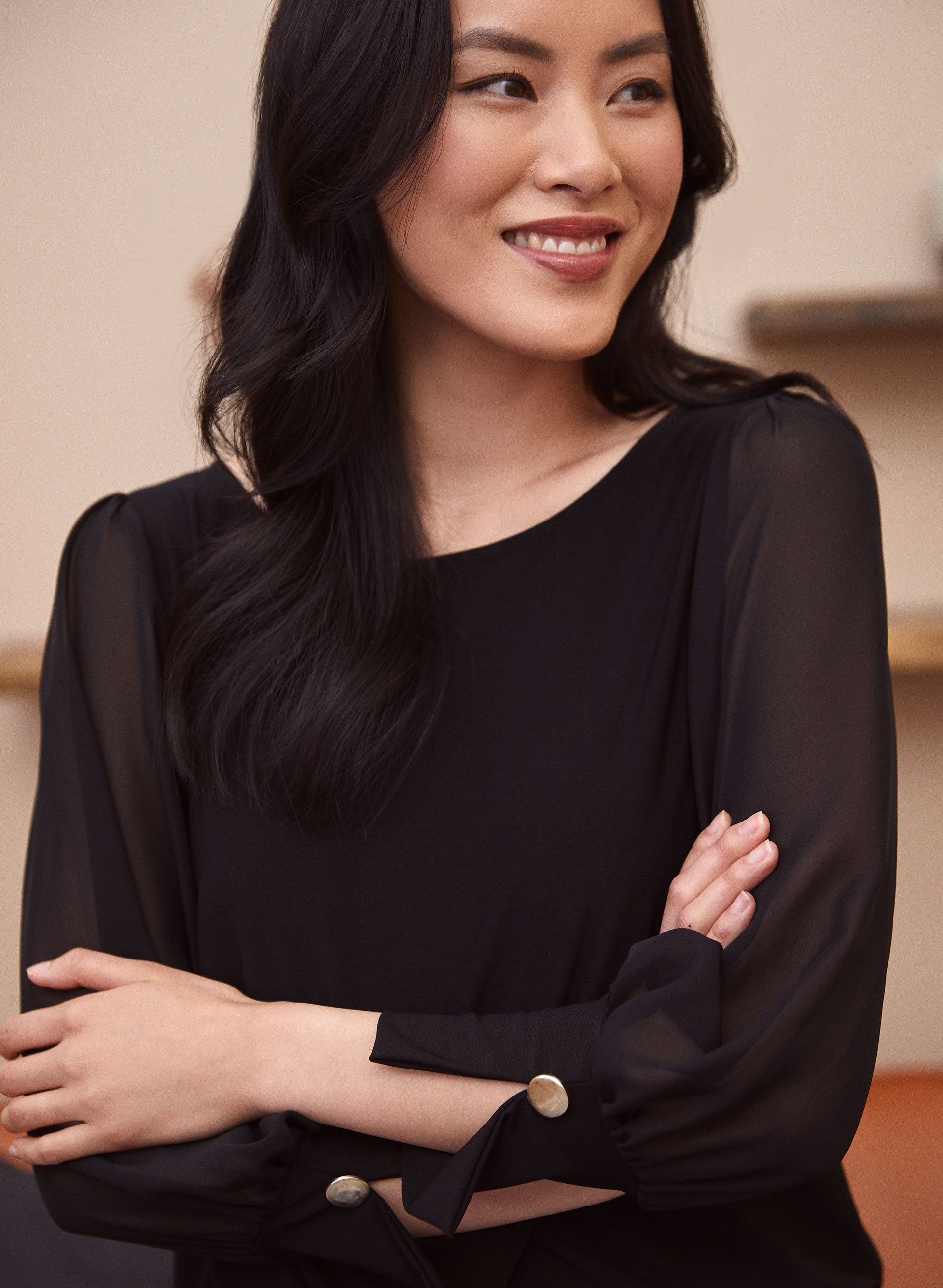 Chiffon Sleeve Top sold by Laura product image thumbnail 2