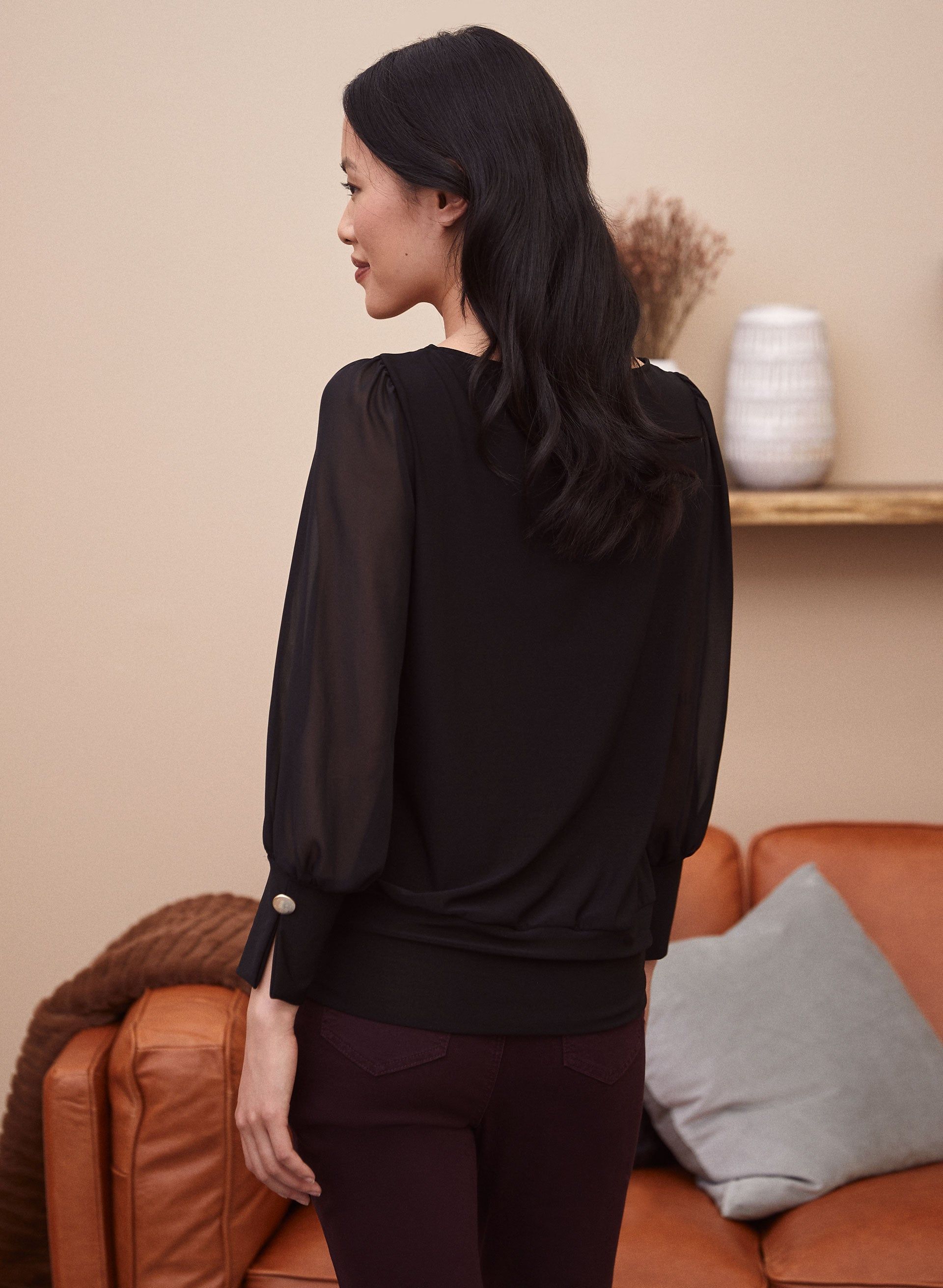 Chiffon Sleeve Top sold by Laura product image thumbnail 3