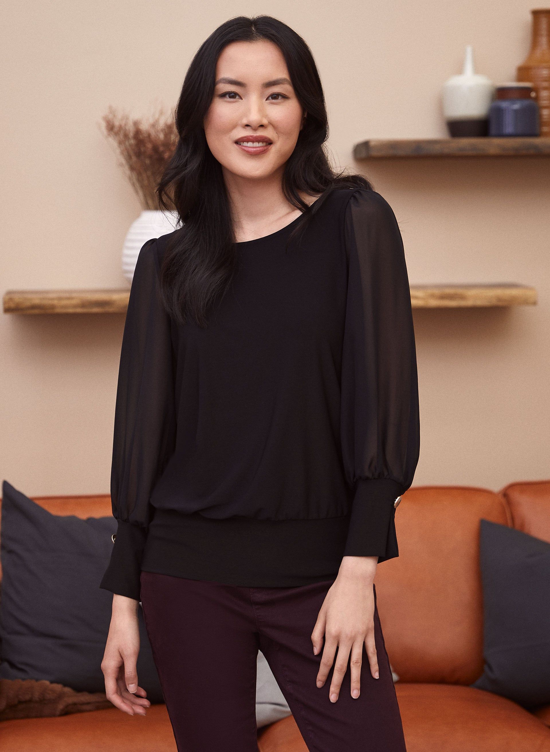 Chiffon Sleeve Top sold by Laura