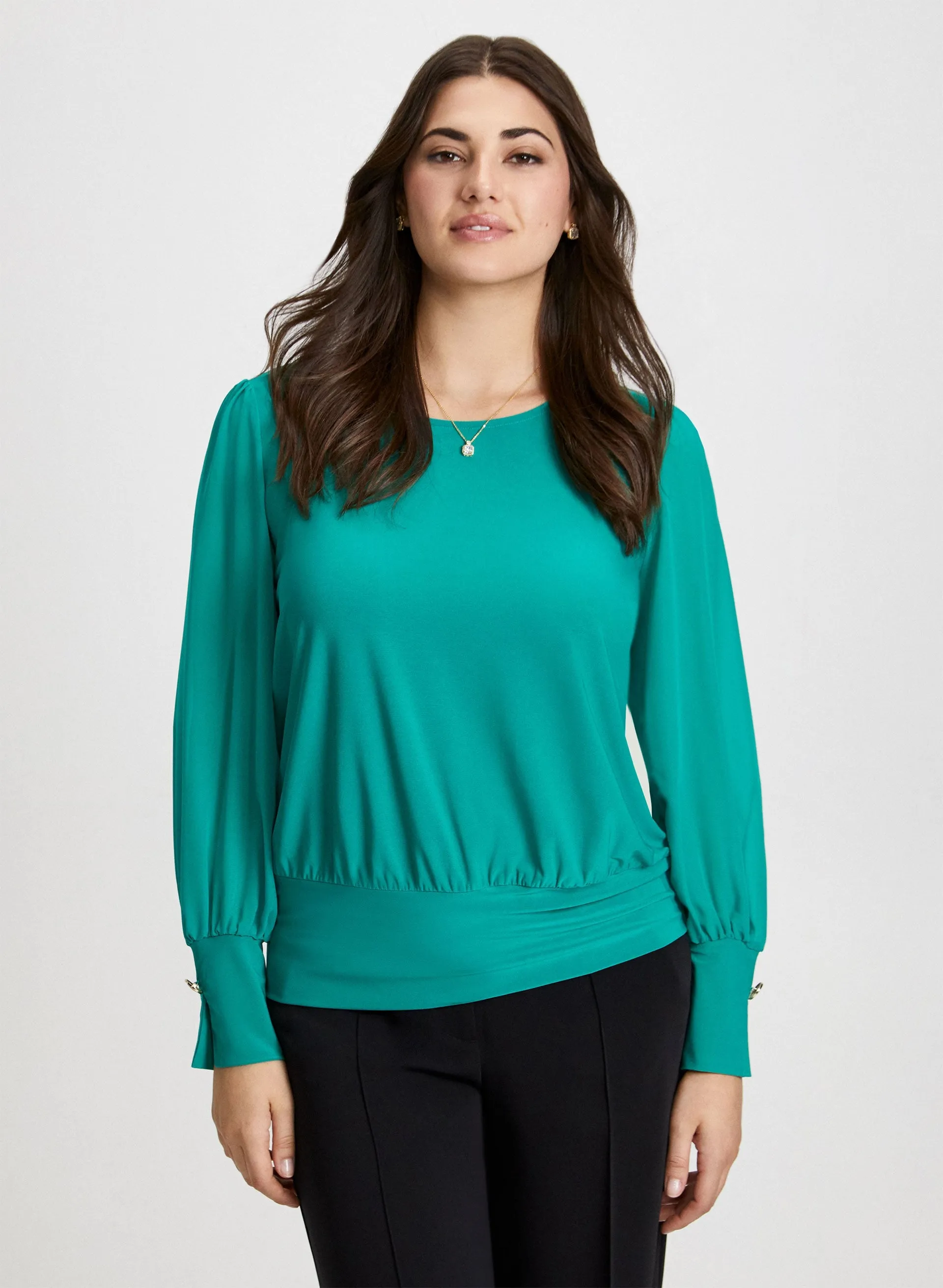 Button Cuff Long Sleeve Top sold by Laura product image thumbnail 5
