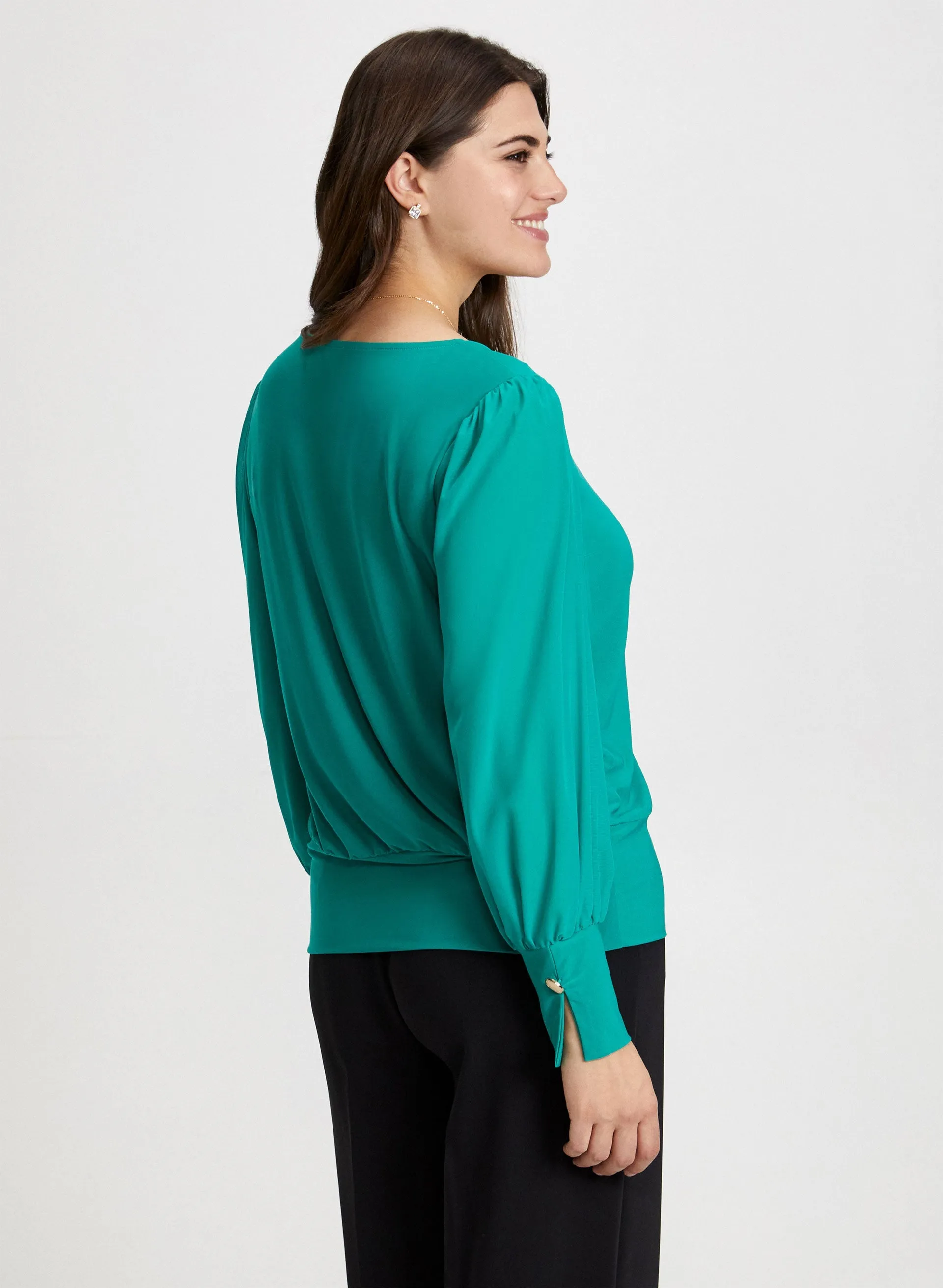 Button Cuff Long Sleeve Top sold by Laura product image thumbnail 4
