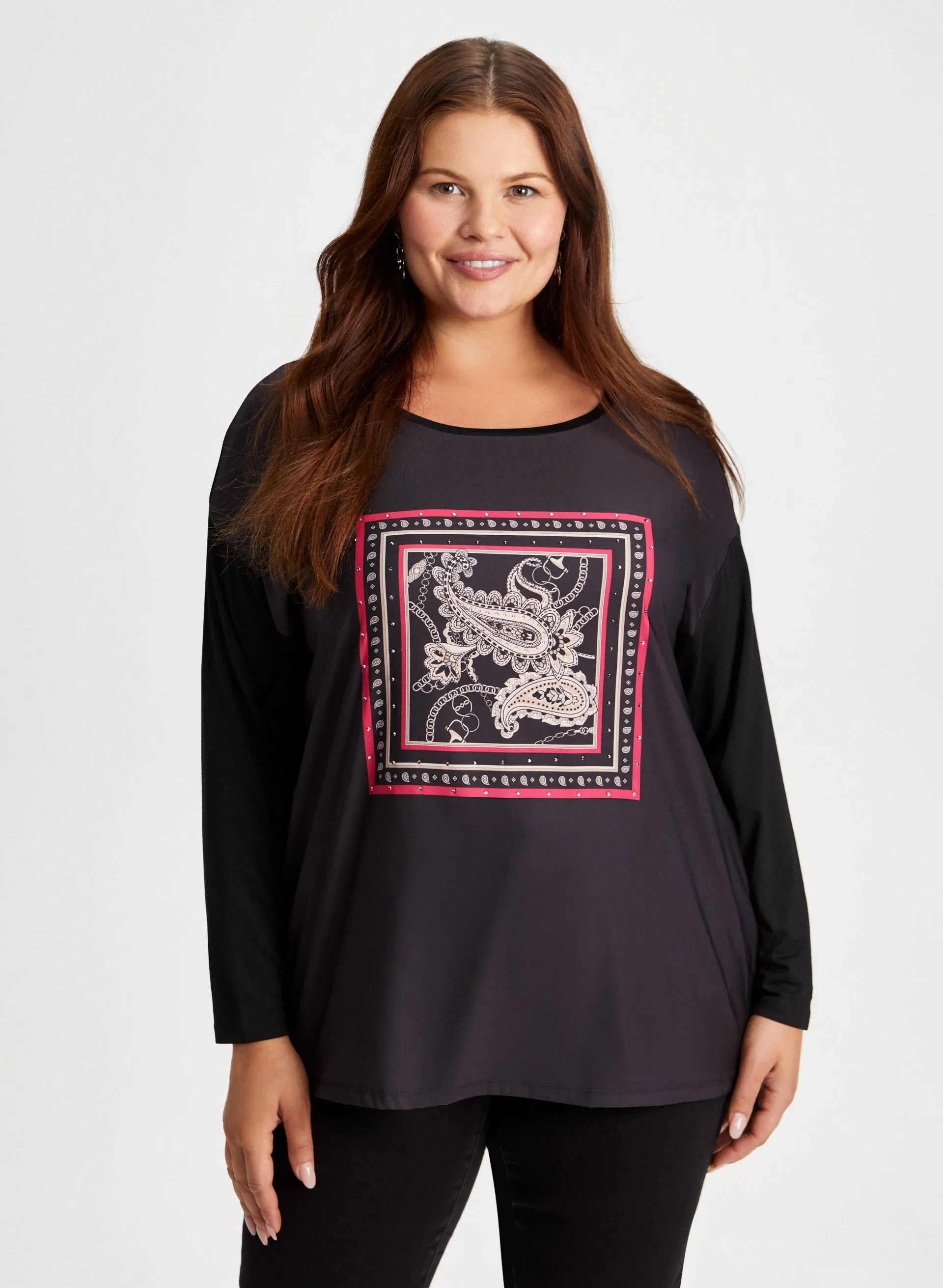 3/4 Sleeve Printed Tee sold by Laura product image thumbnail 5