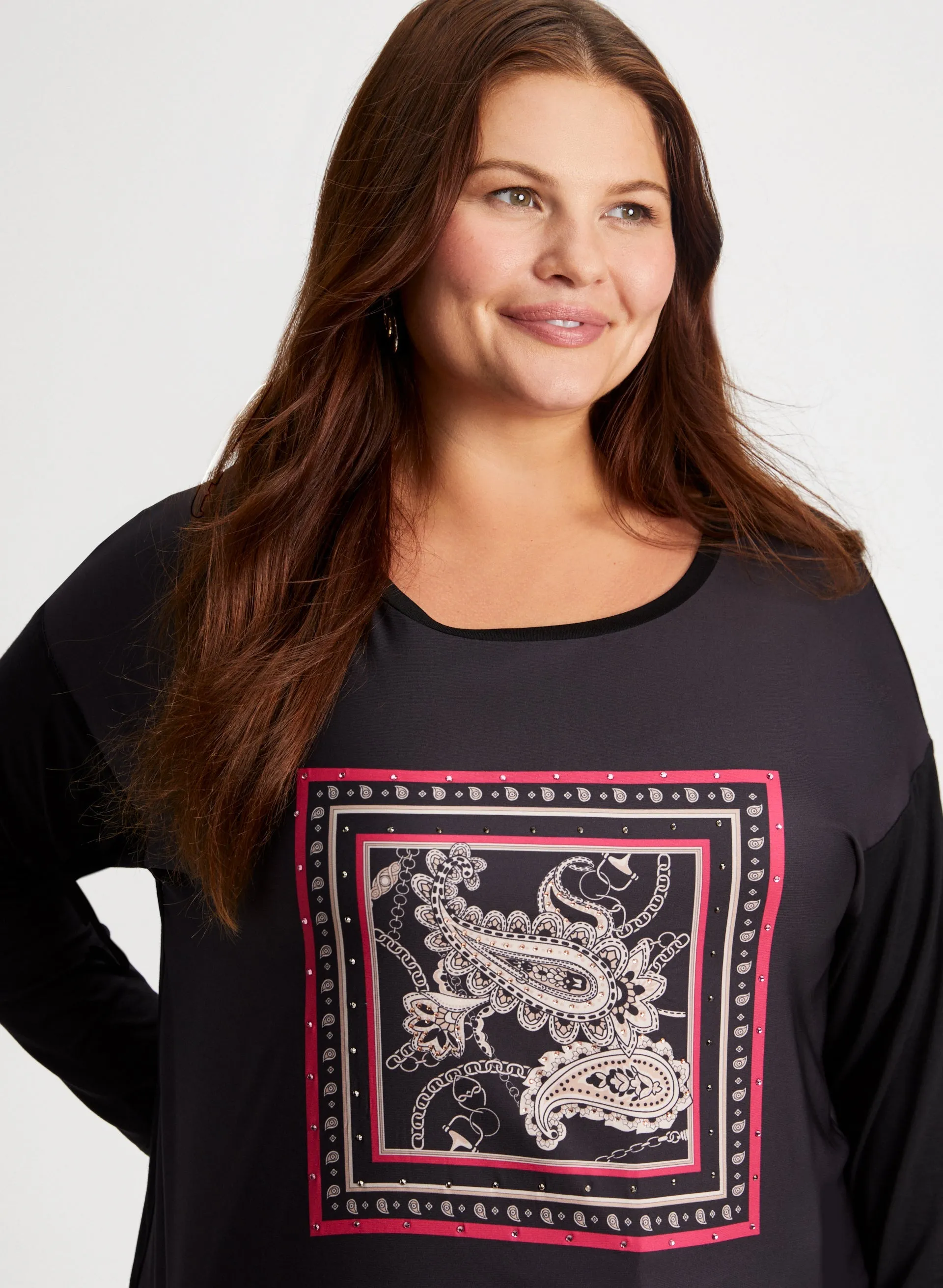 3/4 Sleeve Printed Tee sold by Laura product image thumbnail 2