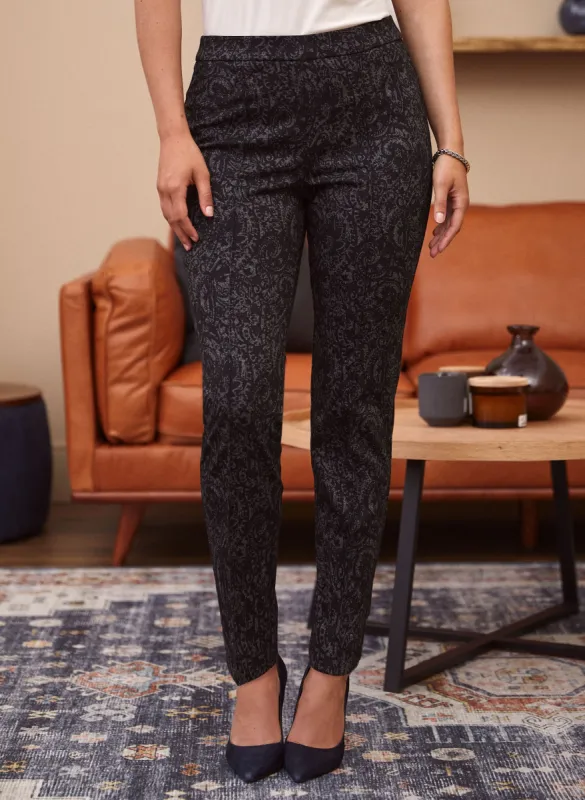 Paisley Print Pull-On Pants sold by Laura