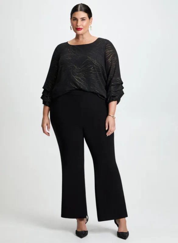 Bootcut Pants & Gold Print Top sold by Laura