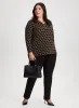 Geometric Print Zip Front Top sold by Laura