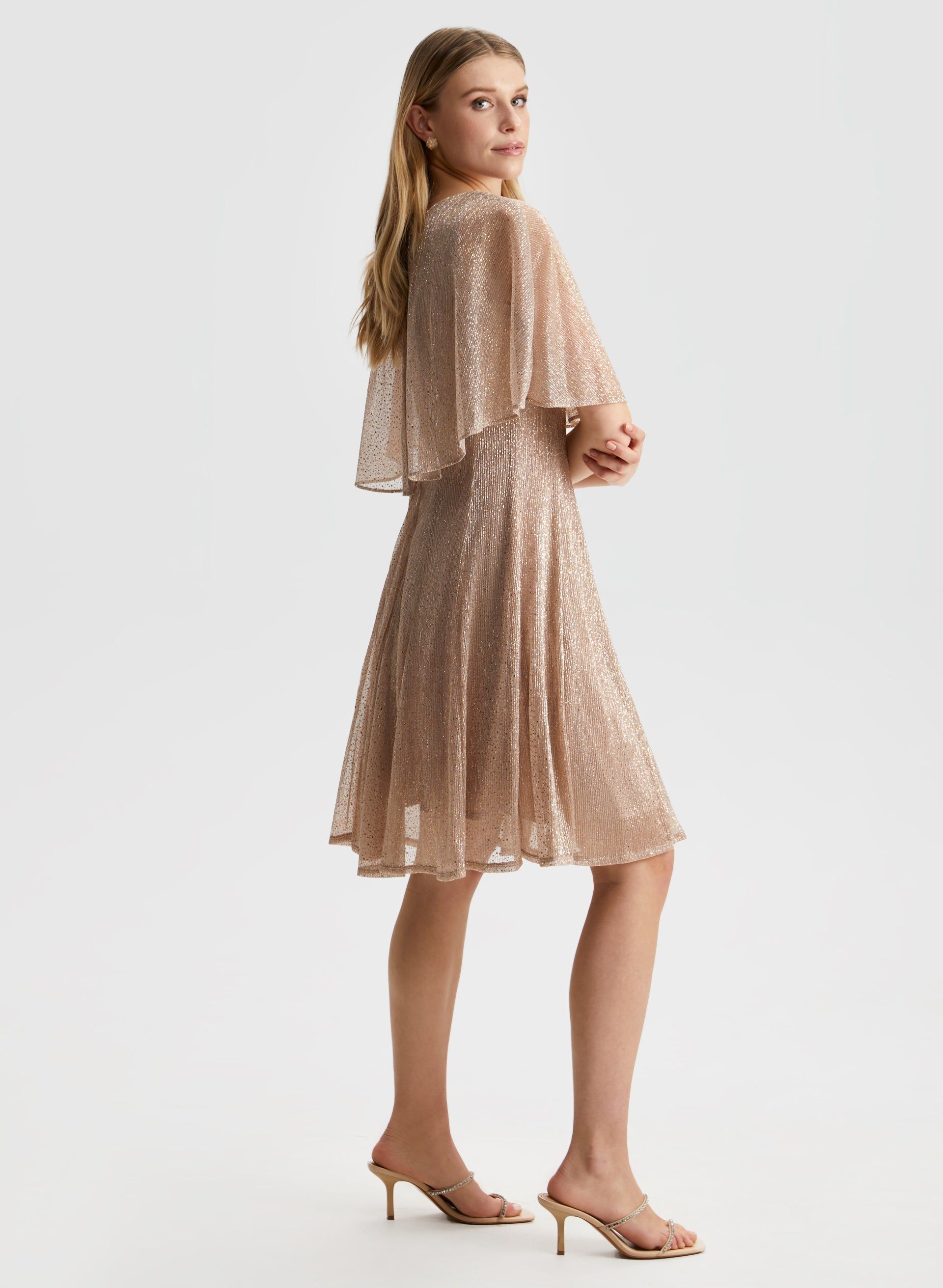 Mesh Detail Capelet Dress sold by Laura product image thumbnail 3