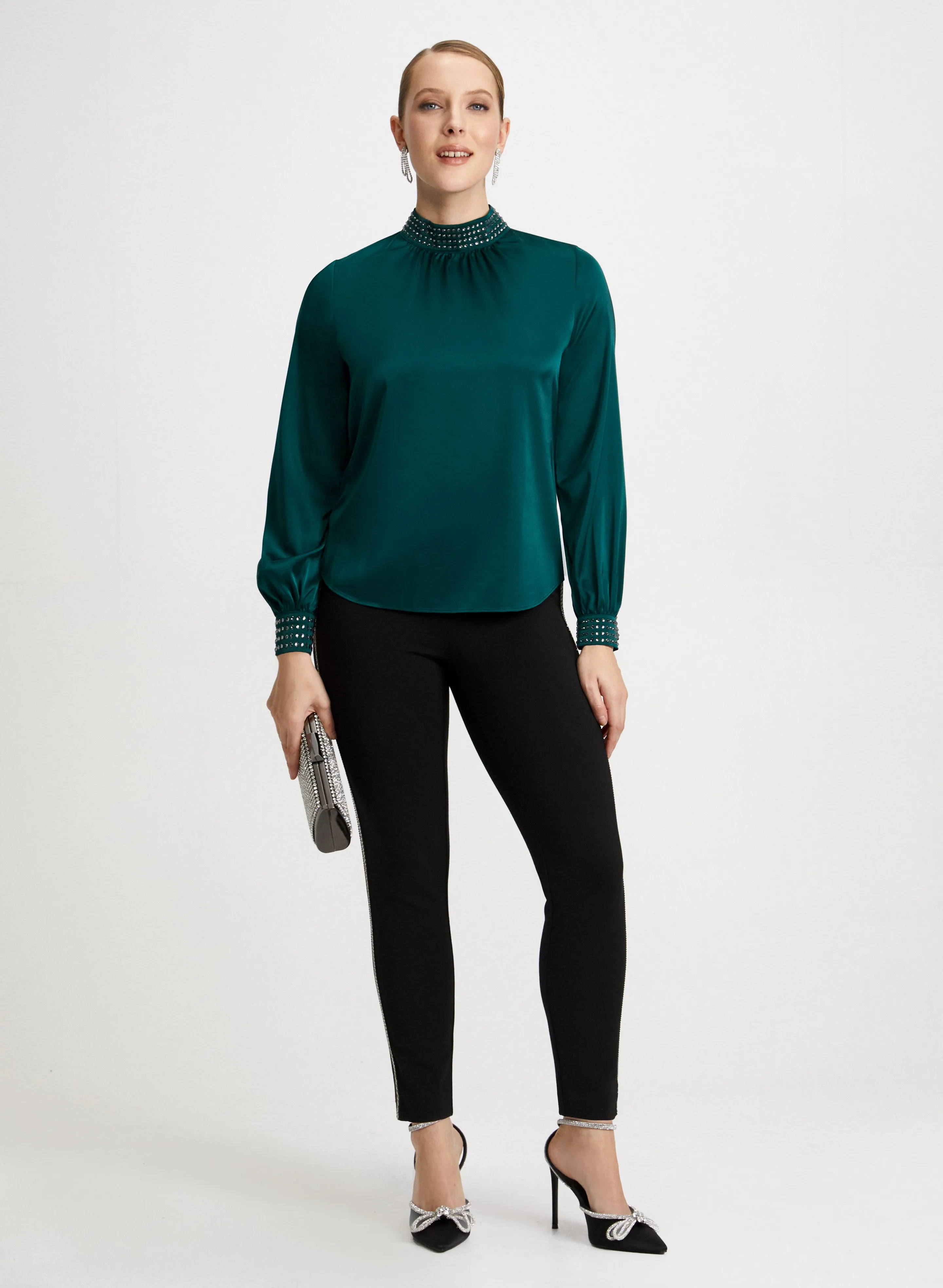 Striped Pants & Satin Blouse sold by Laura