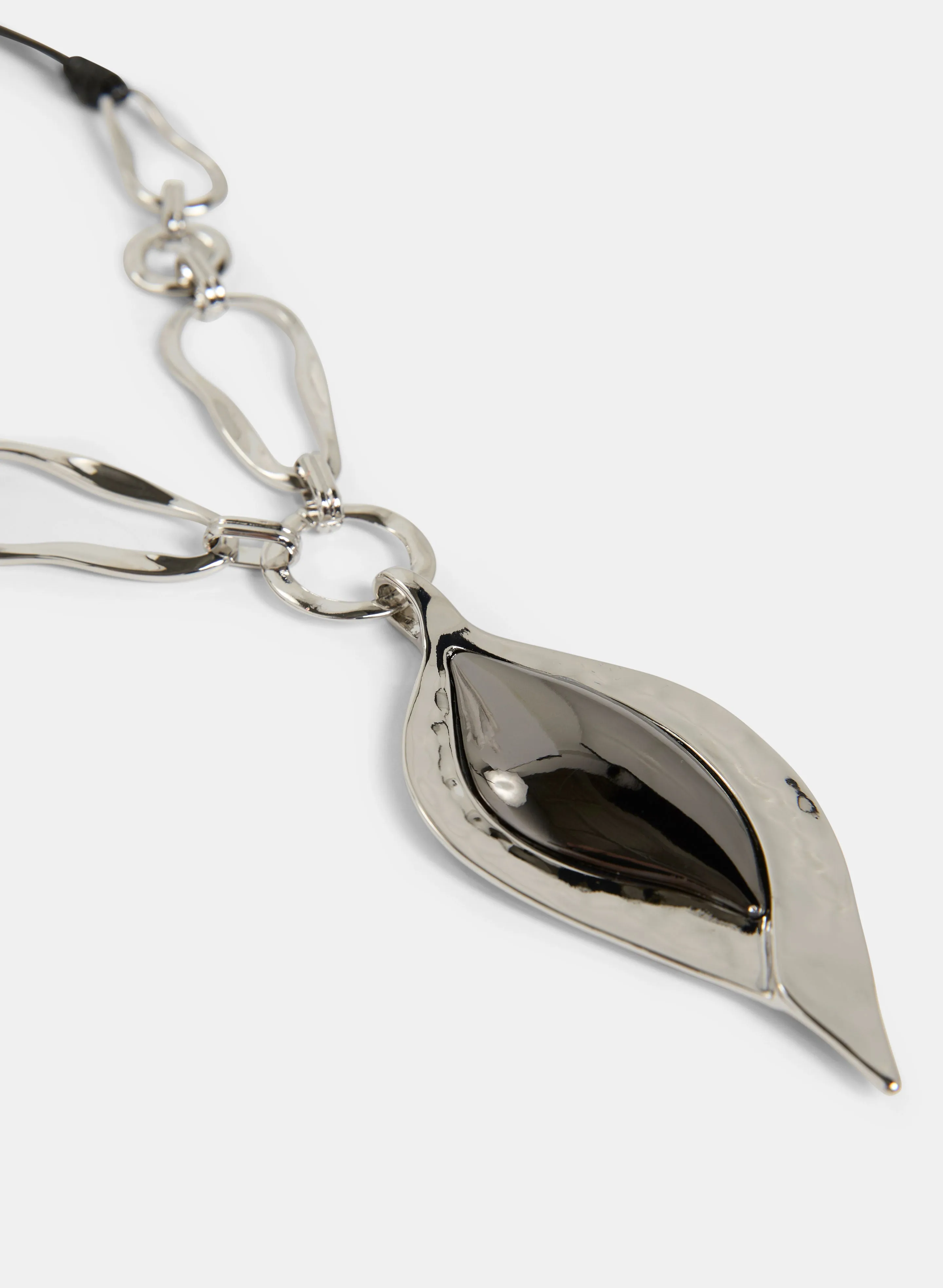 Two-Tone Leaf Pendant Necklace sold by Laura product image thumbnail 2