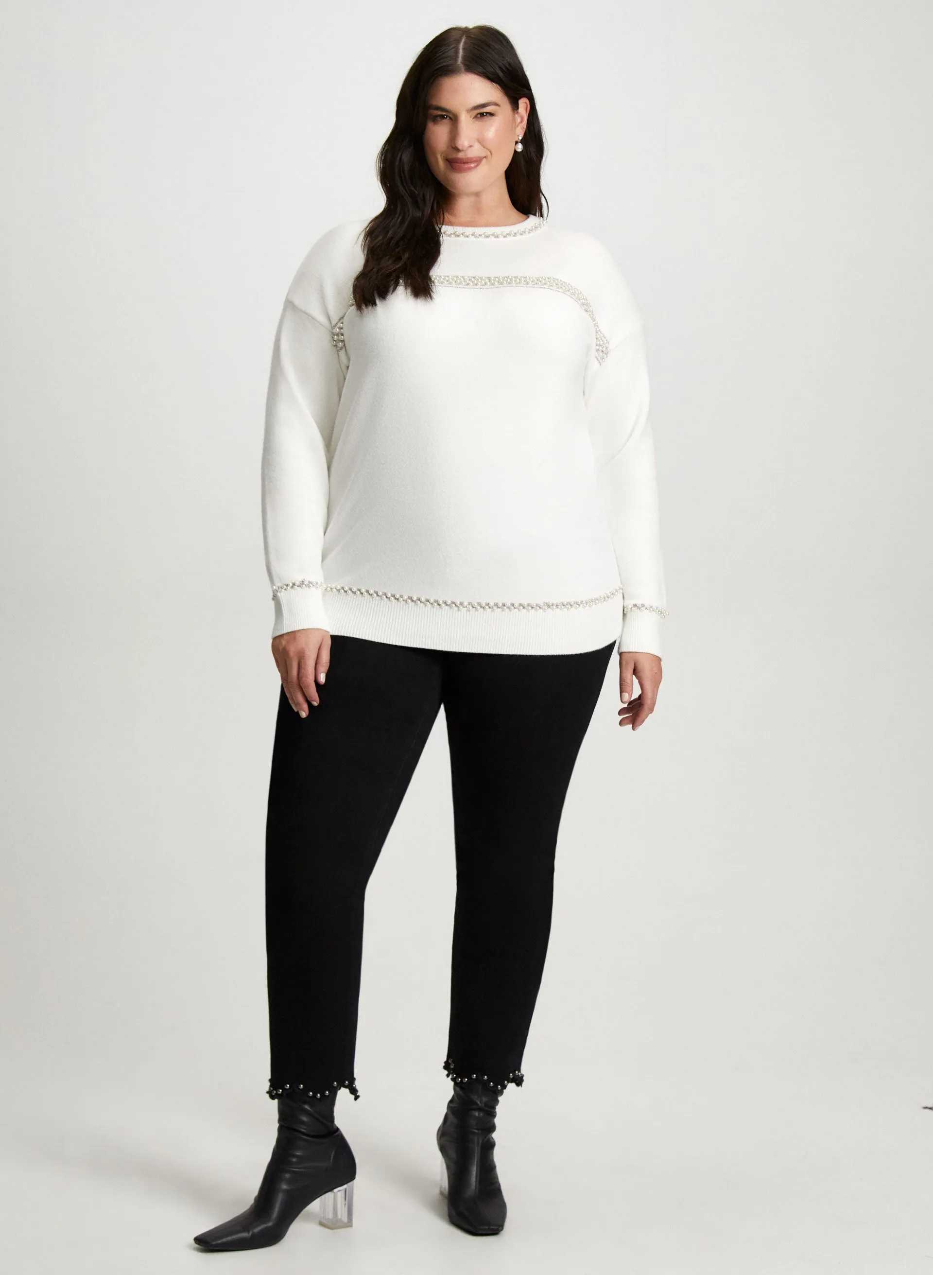 Pearl Detail Sweater & Jeans sold by Laura