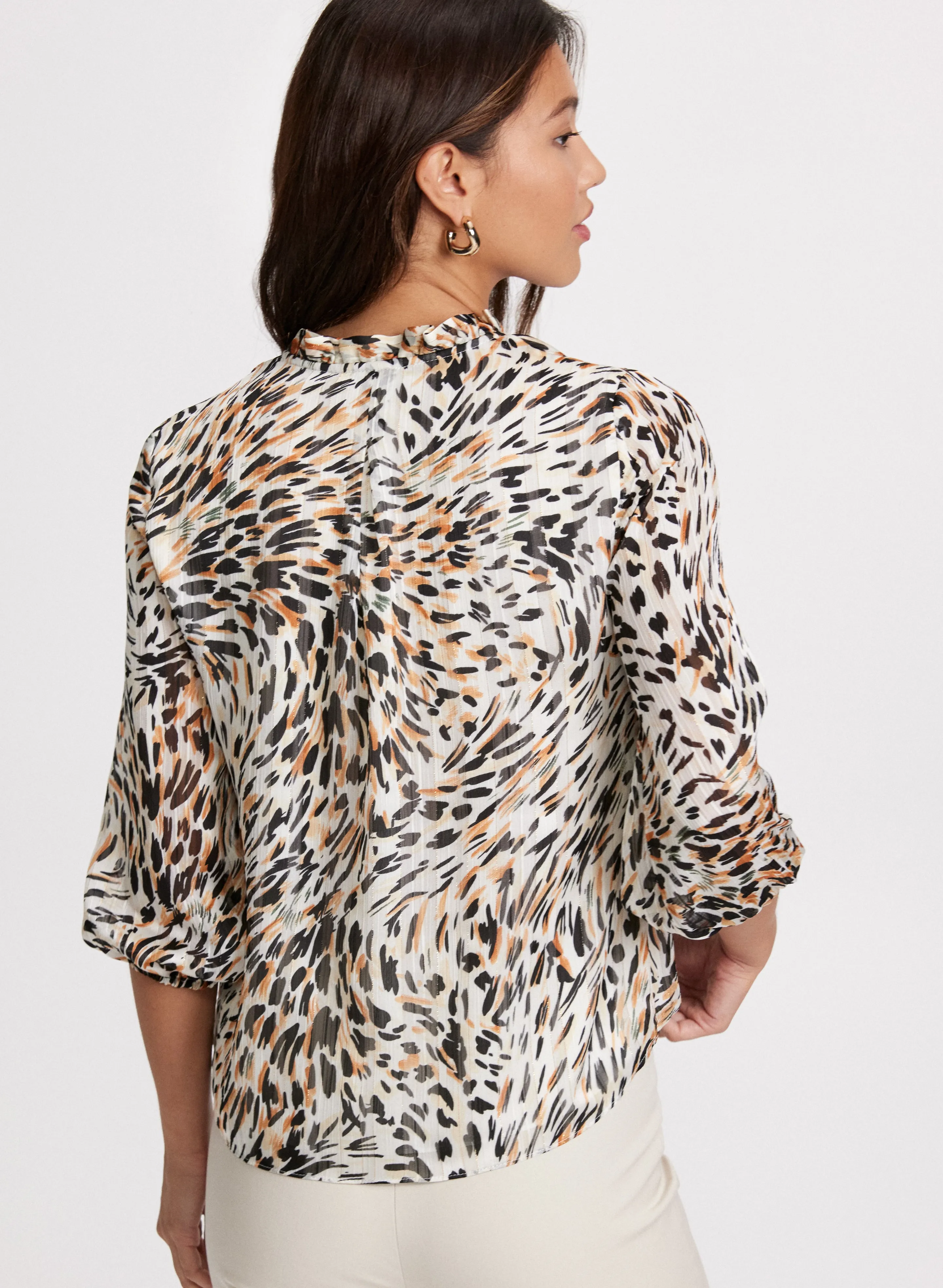 V-Neck Abstract Print Blouse sold by Laura product image thumbnail 4