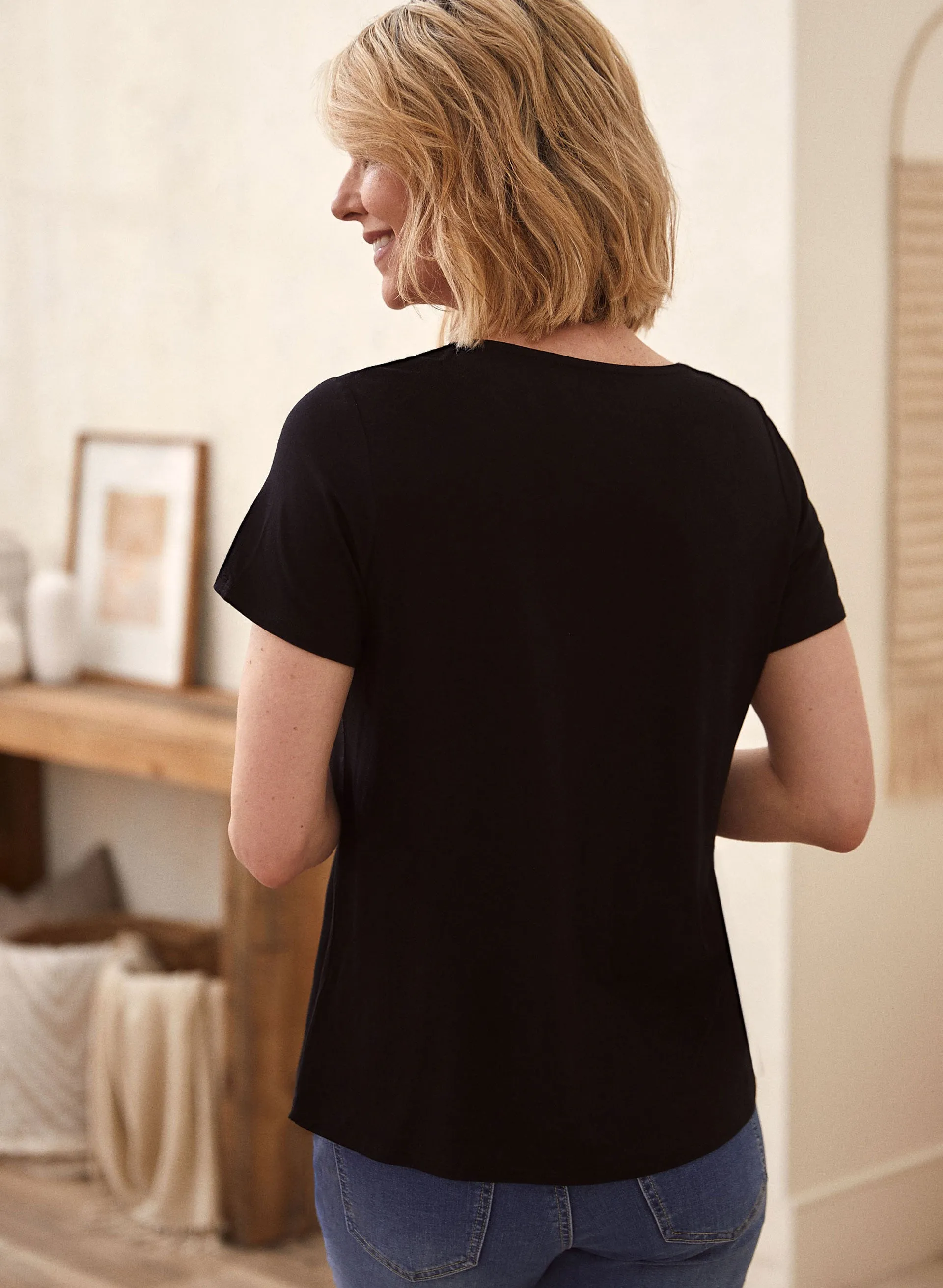 Embellished Scoop Neck Top sold by Laura product image thumbnail 4