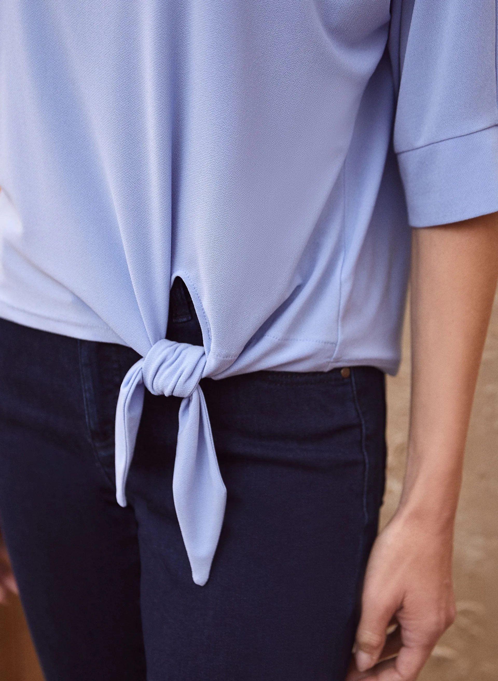 Tie Detail Elbow Sleeve Top sold by Laura product image thumbnail 2