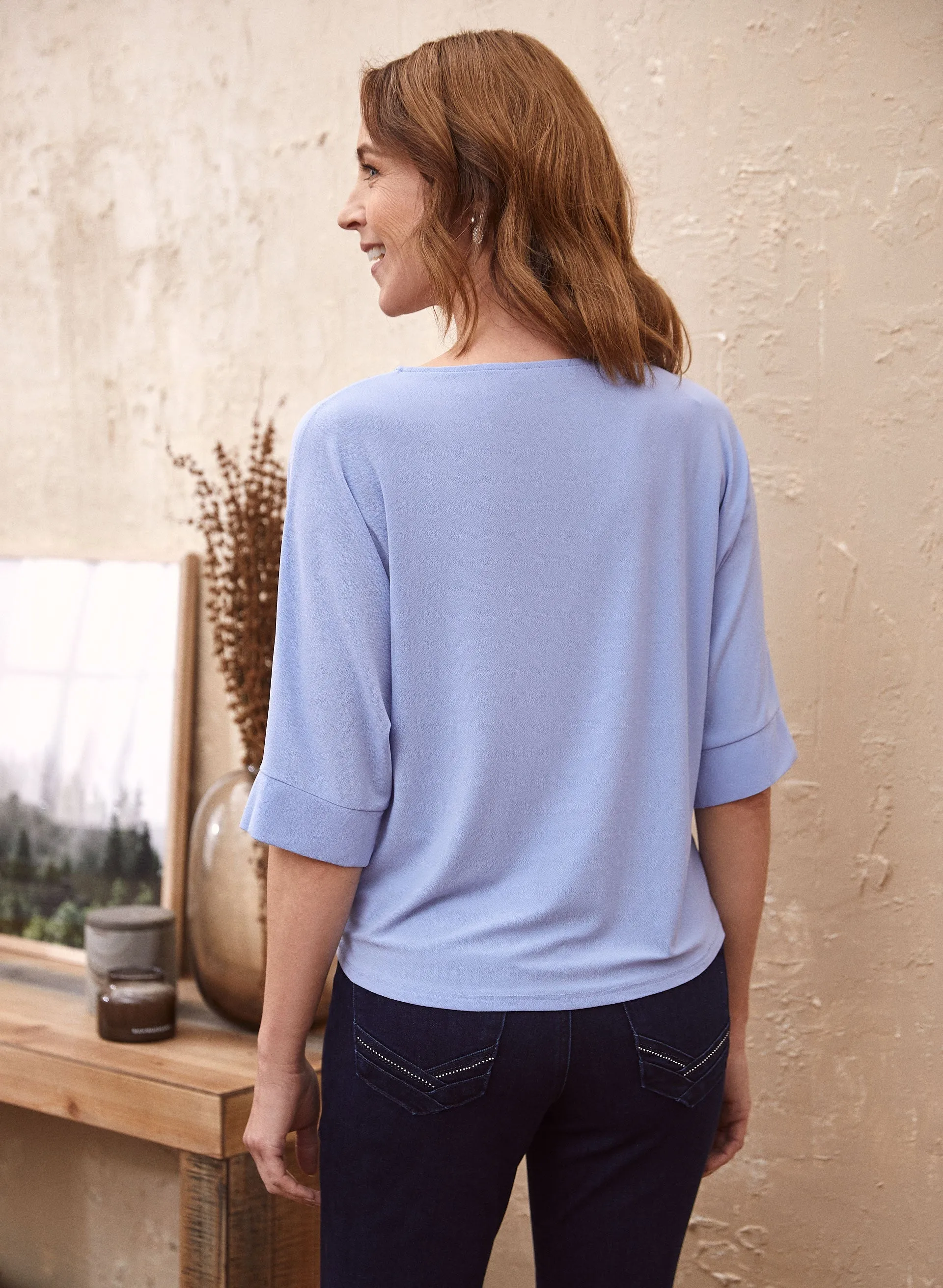 Tie Detail Elbow Sleeve Top sold by Laura product image thumbnail 4