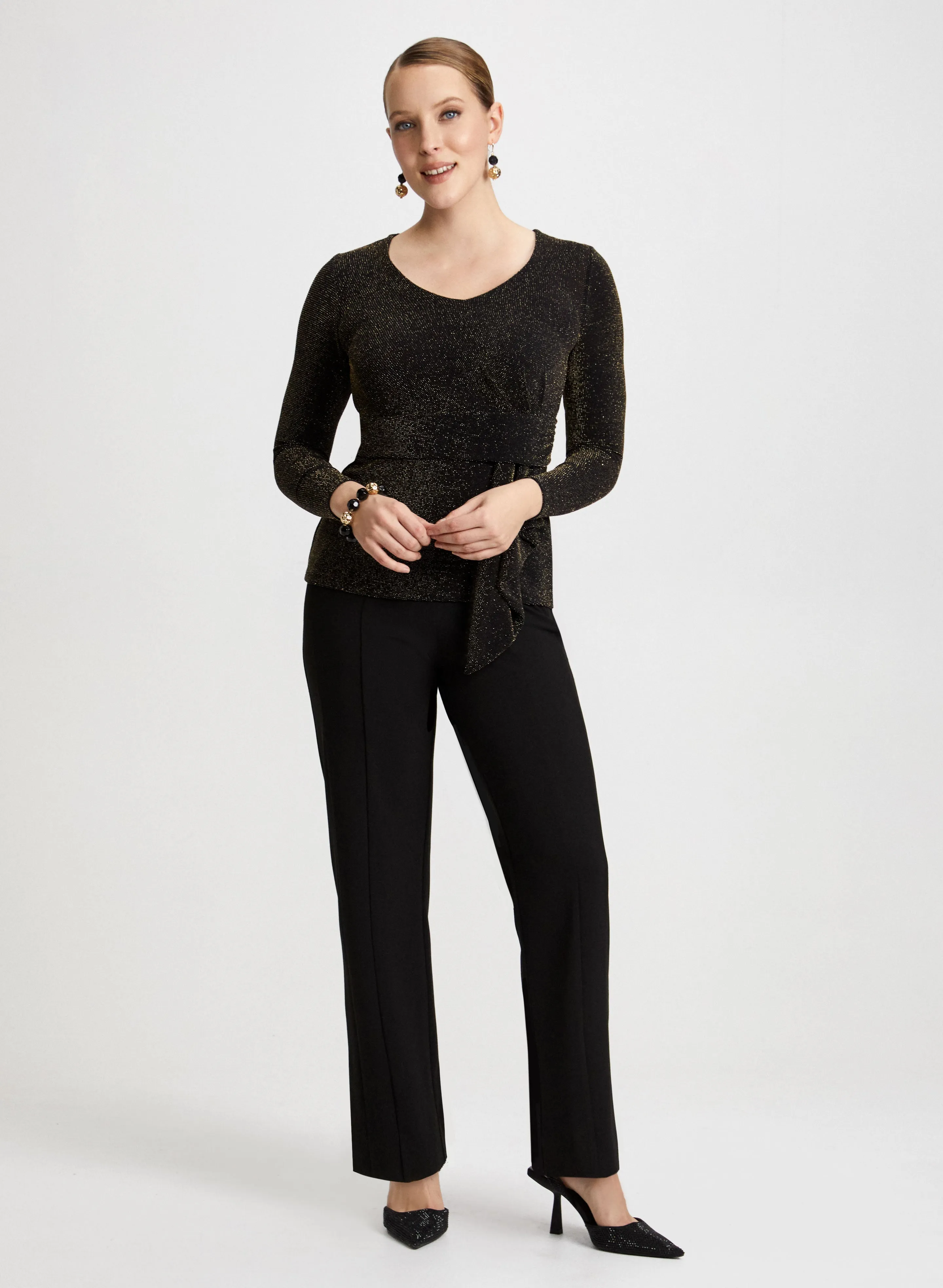 Metallic Top & Wide Leg Pants sold by Laura