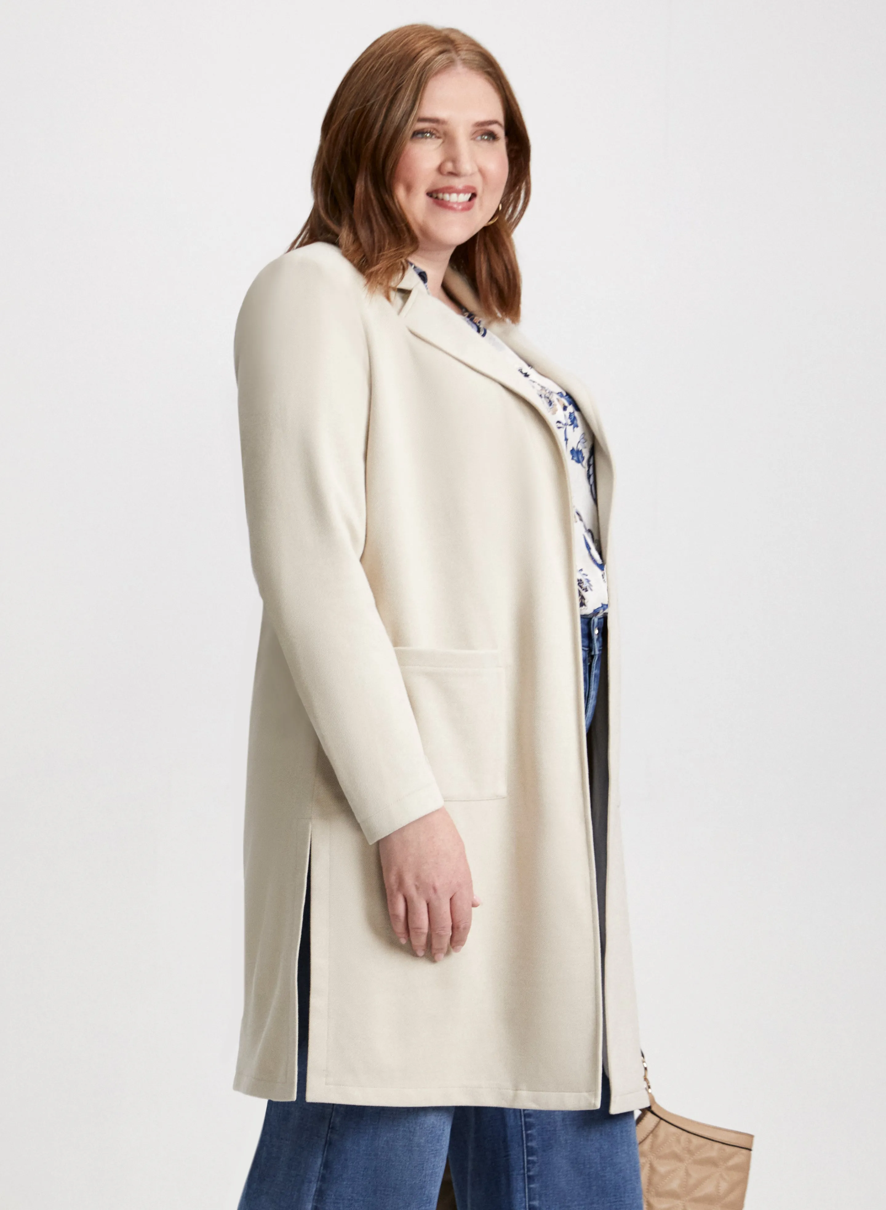 Faux Suede Redingote Jacket sold by Laura product image thumbnail 4