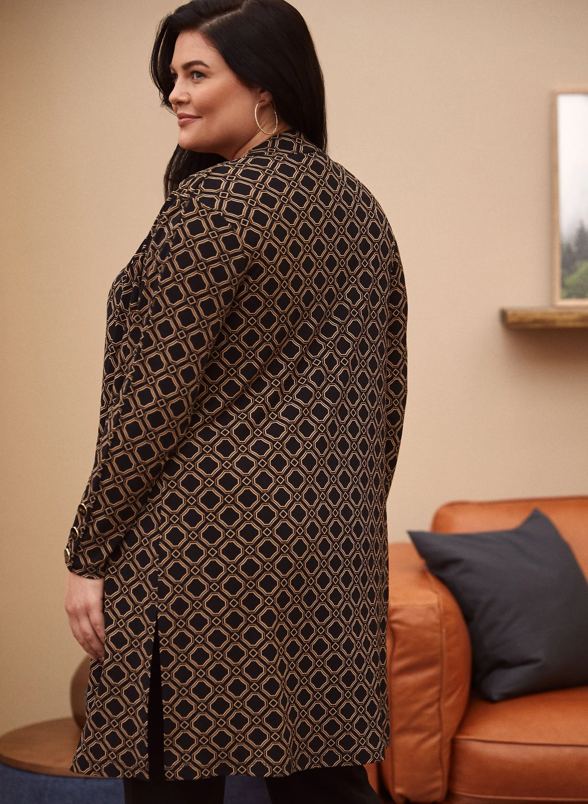 Long Geometric Print Cardigan sold by Laura product image thumbnail 3
