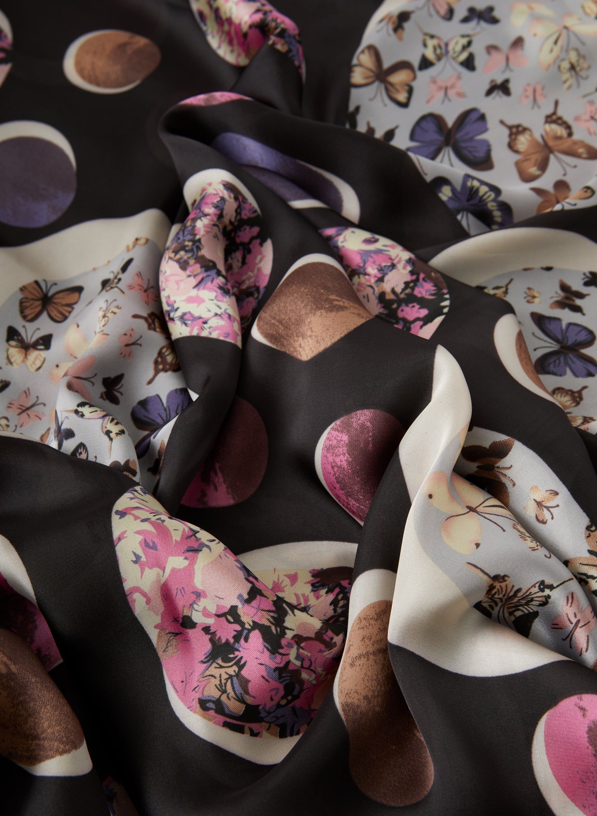 Butterfly & Circle Print Scarf sold by Laura product image thumbnail 2