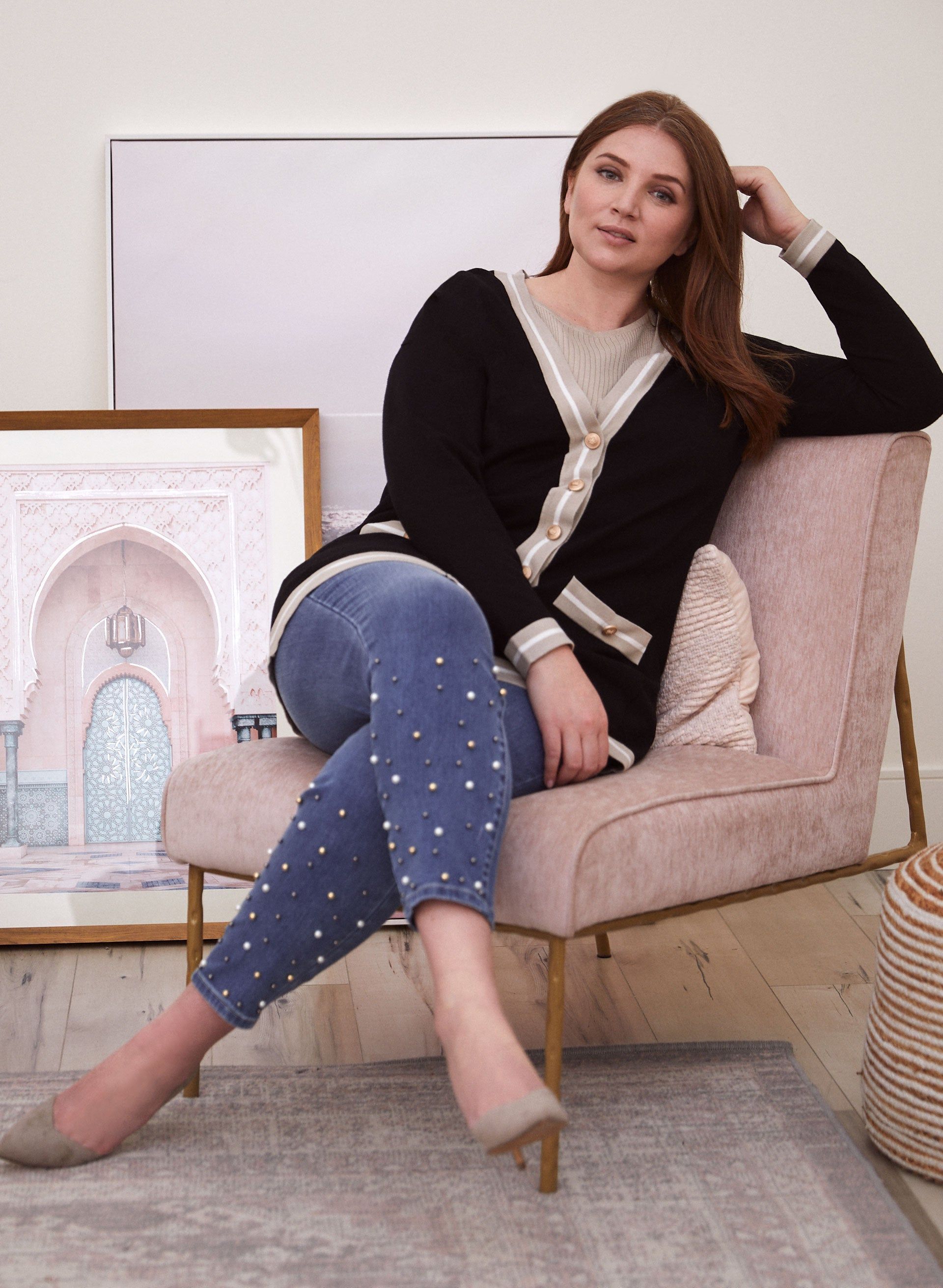 Long Sleeve Button Detail Cardigan sold by Laura product image thumbnail 4