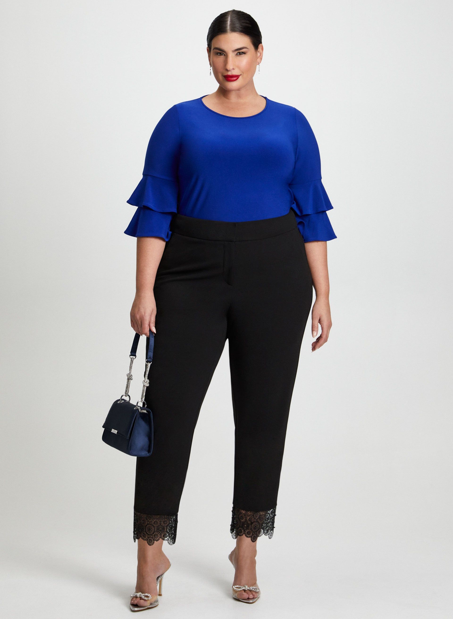 Double Ruffle 3/4 Sleeve Top sold by Laura product image thumbnail 3