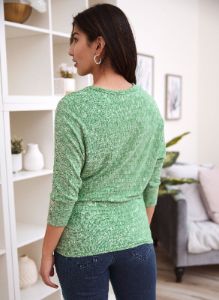 Rib Knit Dolman Sleeve Top sold by Laura