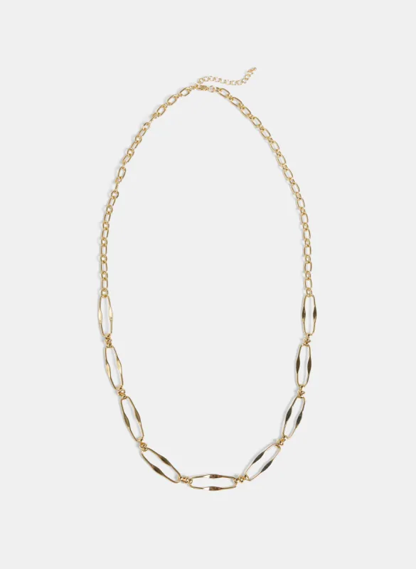 Elongated Link Long Chain Necklace sold by Laura