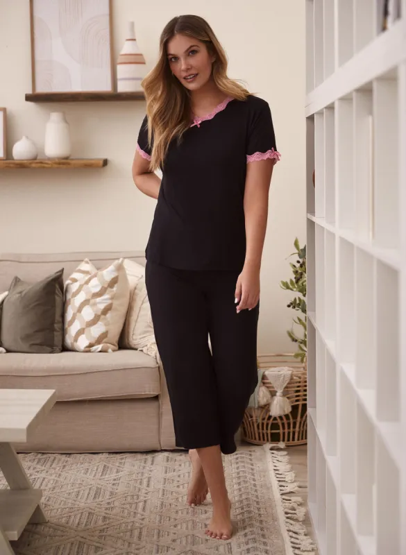 Lace Trim Pyjama Set sold by Laura