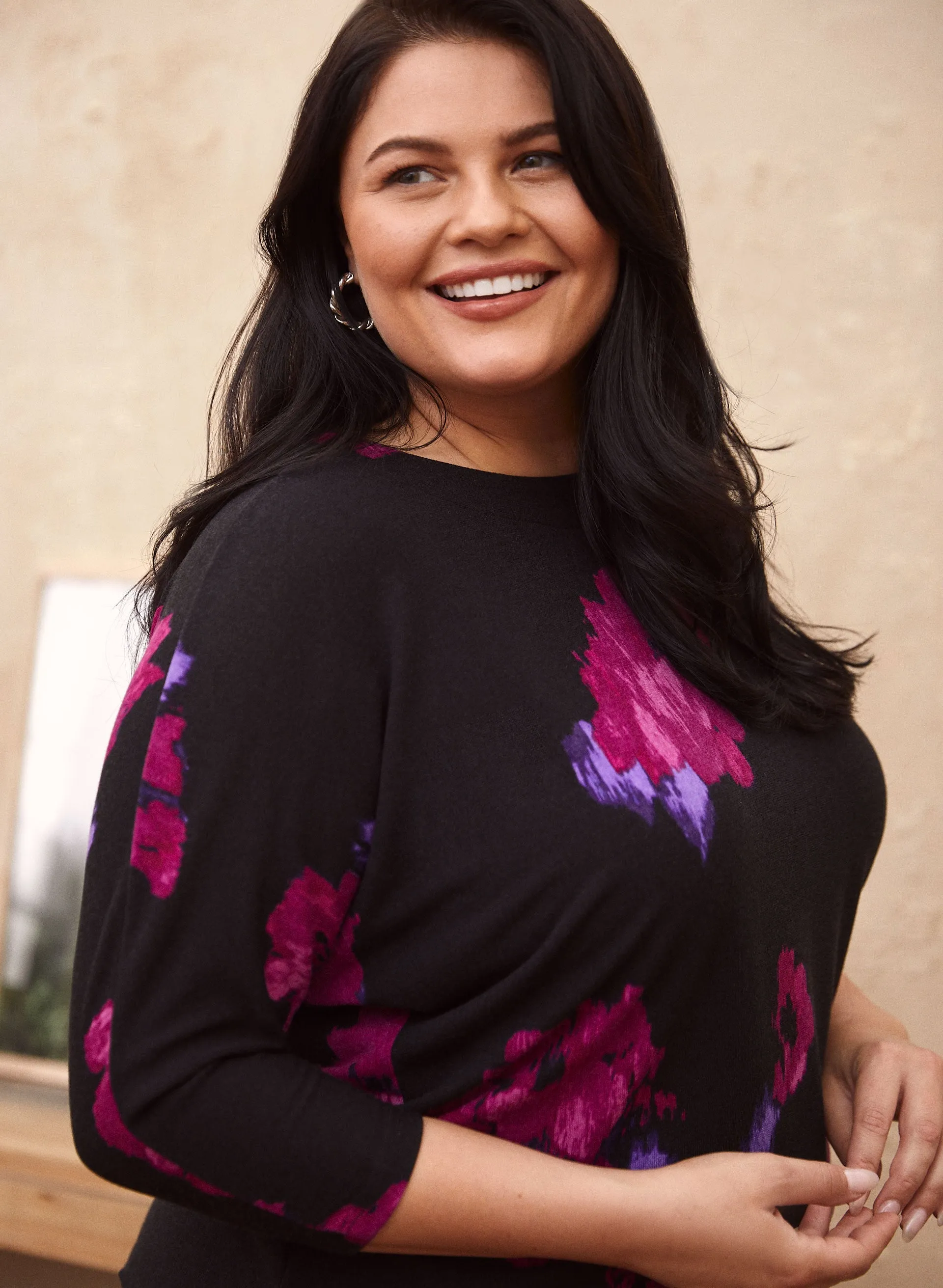 Floral Print Dolman Sleeve Top sold by Laura product image thumbnail 2