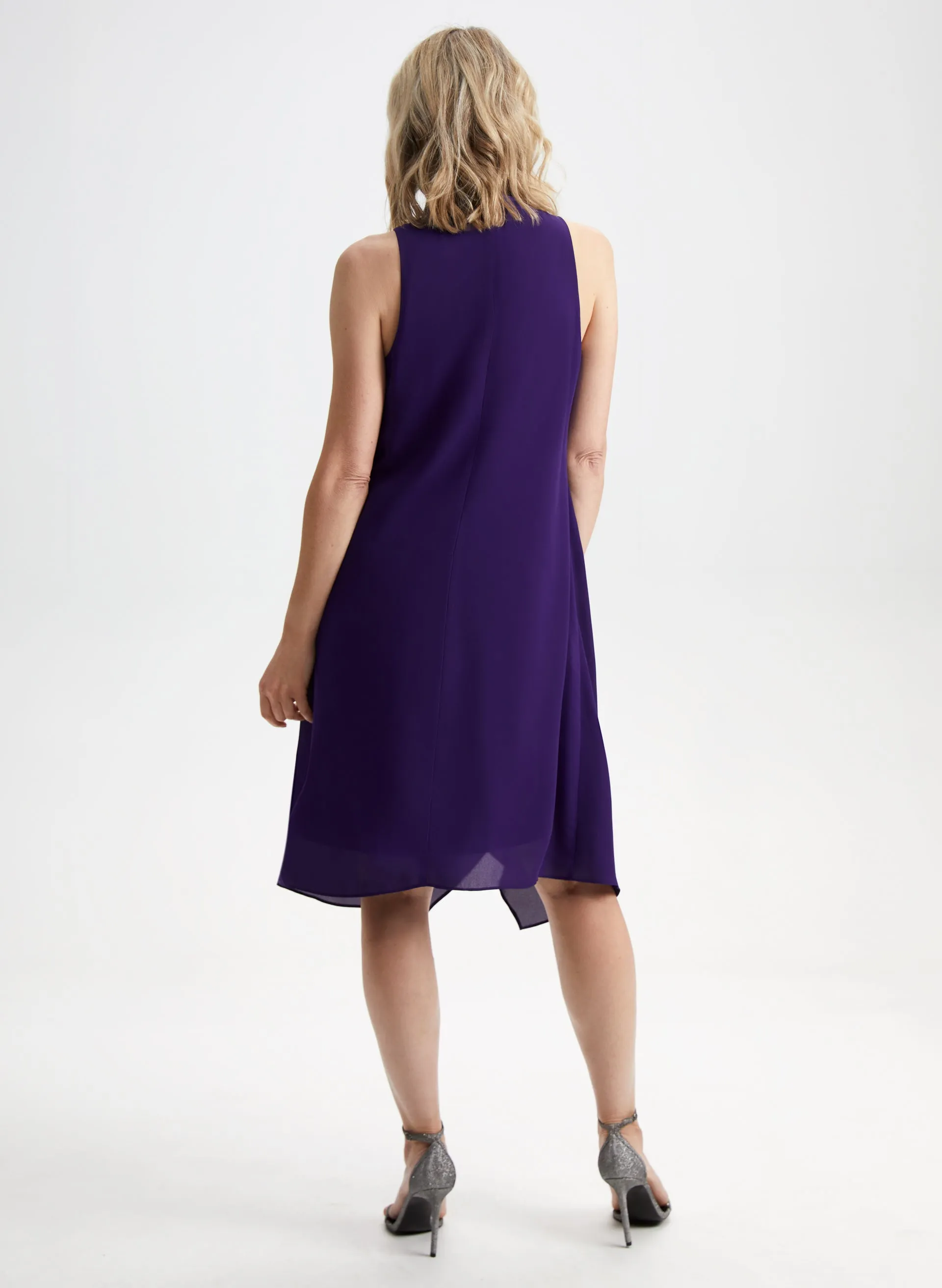Sleeveless Mock Neck Chiffon Dress sold by Laura product image thumbnail 3