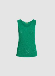 Pointelle Knit Sleeveless Top sold by Laura