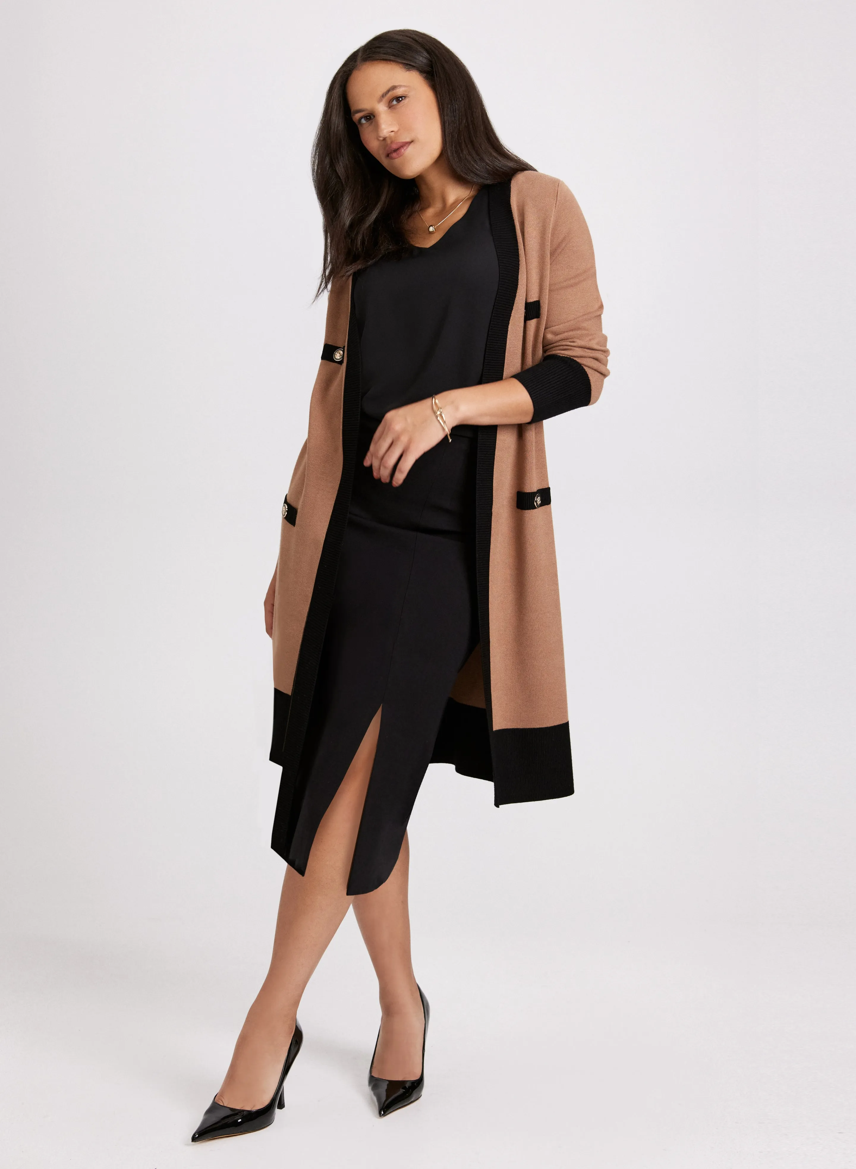 Colour-Block Cardigan & Pencil Skirt sold by Laura